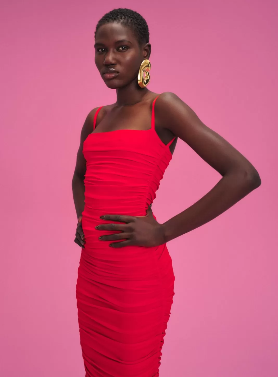 Solace London Dresses^Adler Midi Dress In Red