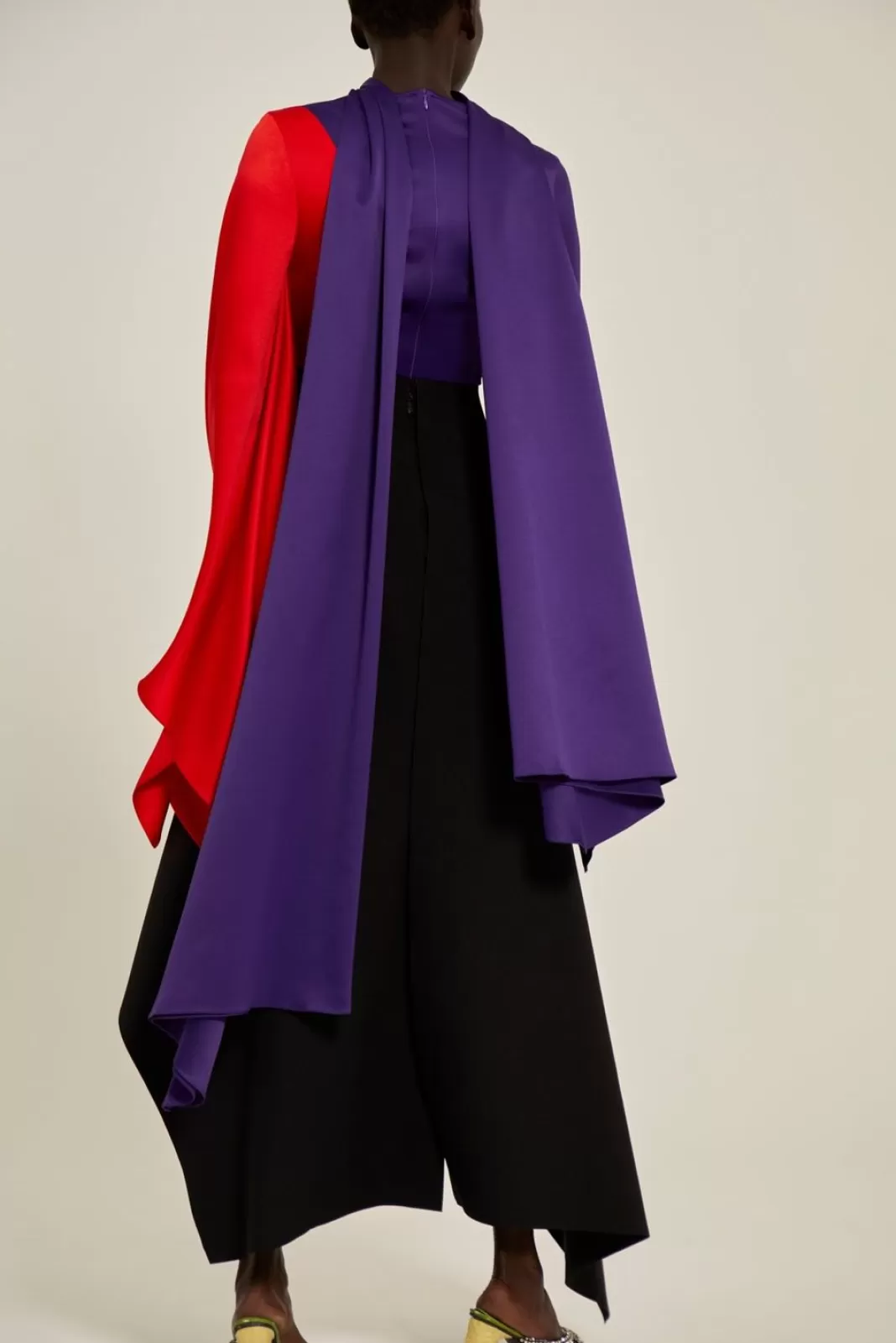 Solace London Modest^The Ali Top In Colour Block Purple