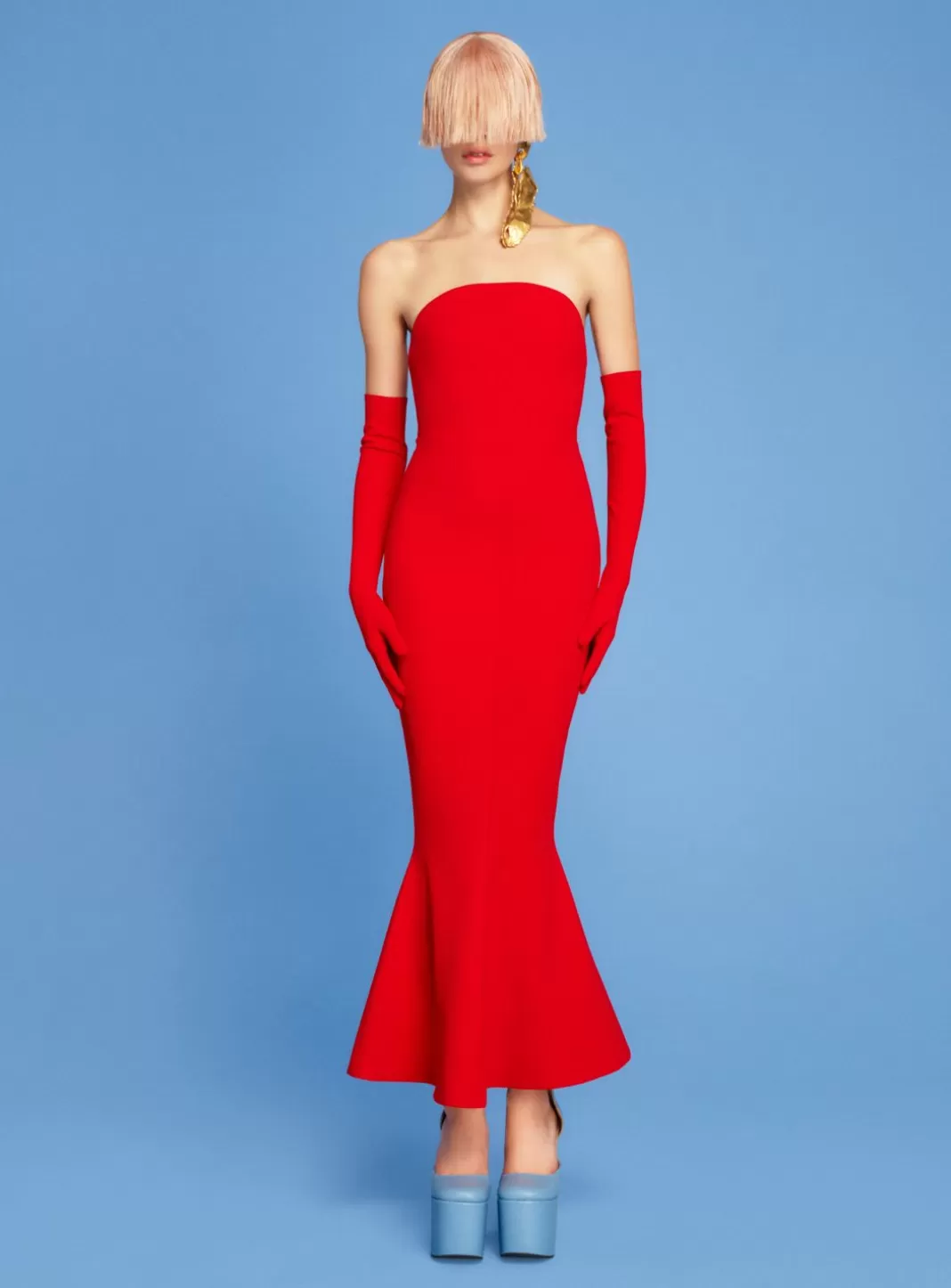 Solace London Dresses^The Amara Midi Dress In Red