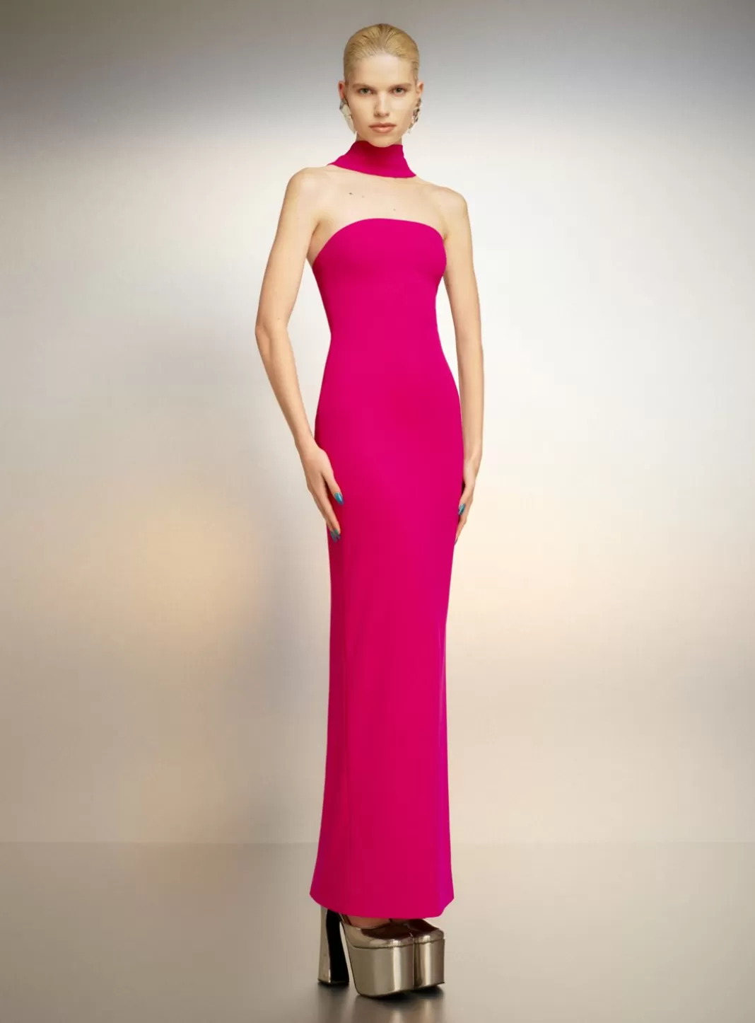 Solace London Dresses^The Amari Maxi Dress In Fuchsia