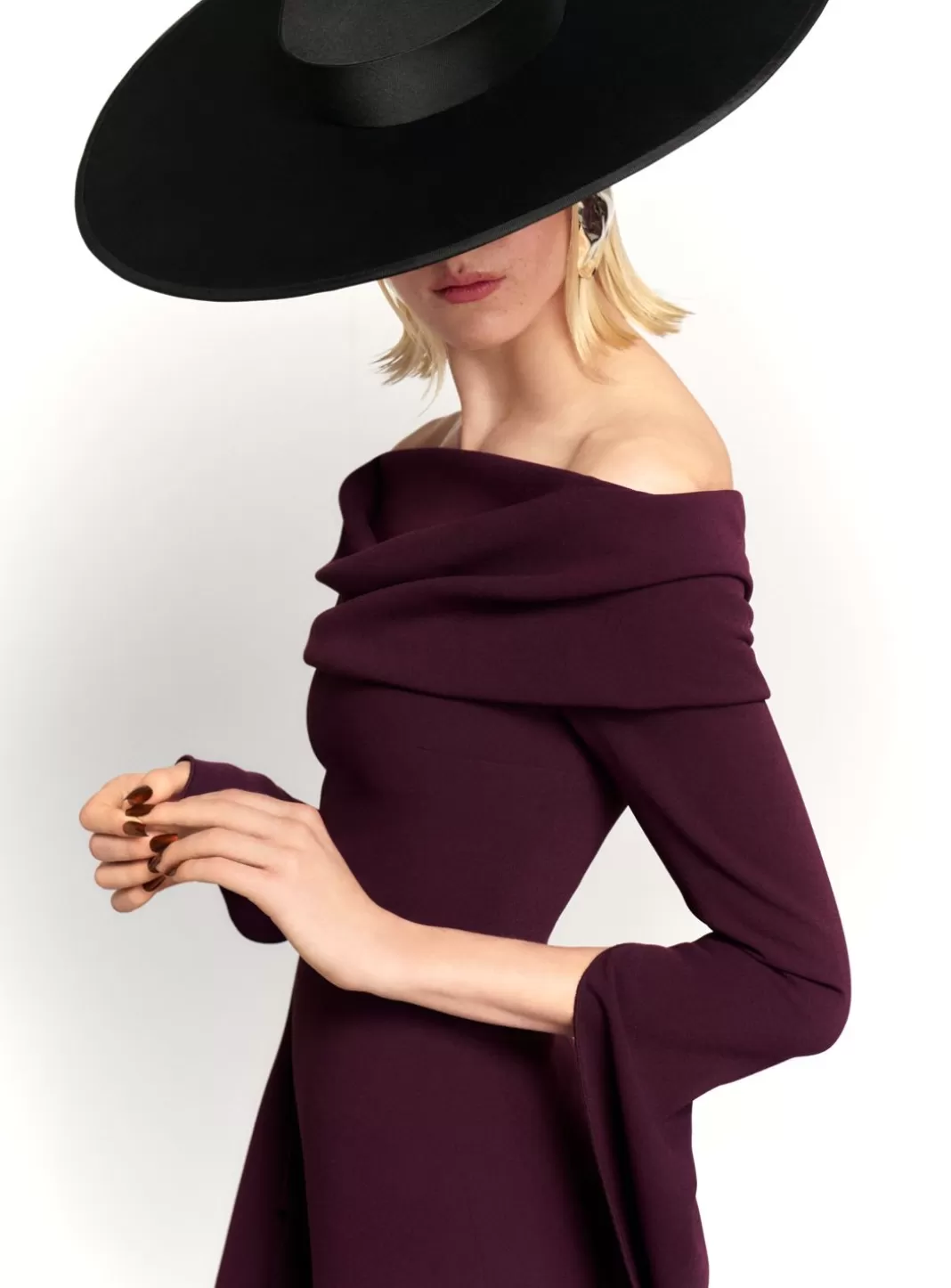 Solace London Modest^The Arden Maxi Dress In Plum