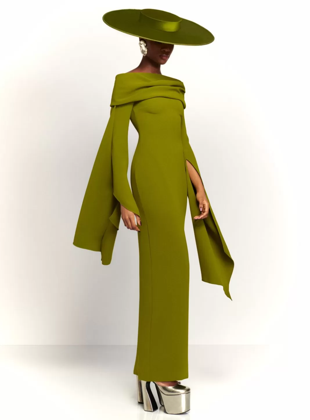 Solace London Dresses^The Arden Maxi Dress In Sweet Pea Green