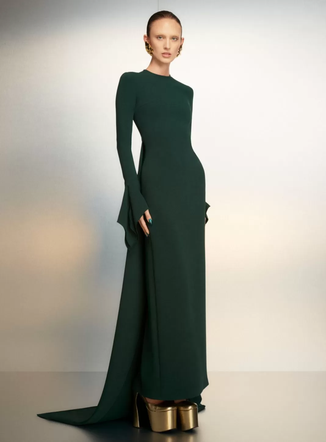 Solace London Dresses^The Blake Maxi Dress In Emerald Green