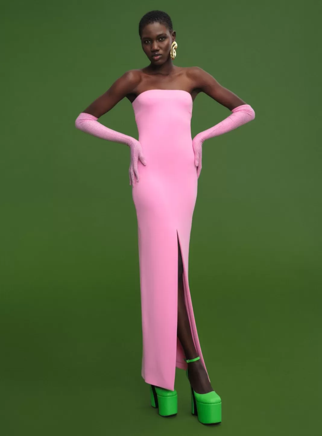 Solace London Dresses^The Bysha Maxi Dress In Bubblegum