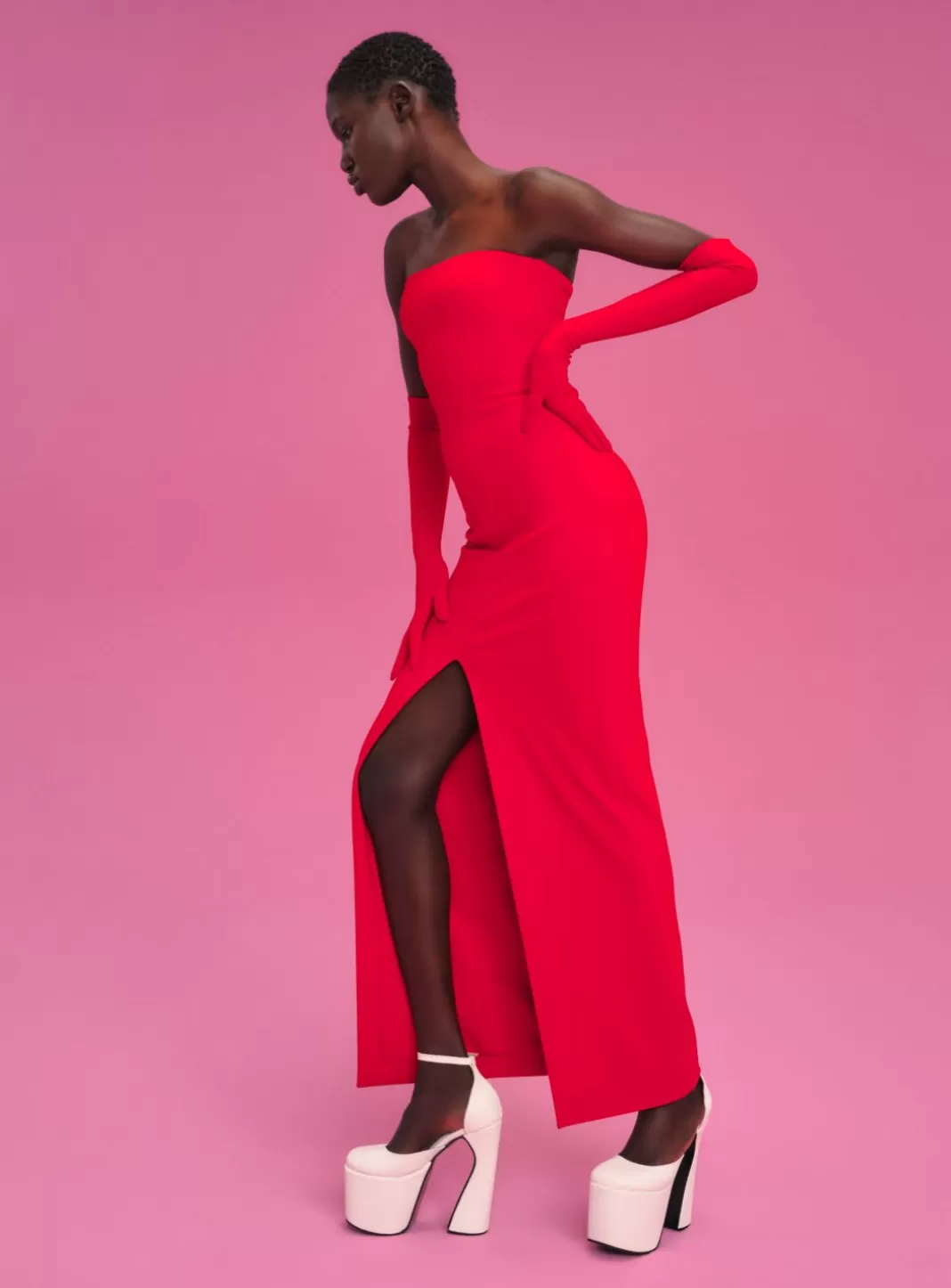 Solace London Dresses^The Bysha Maxi Dress In Red