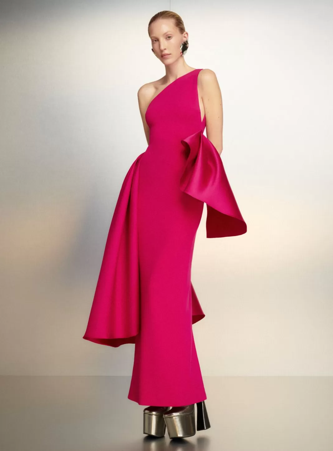 Solace London Dresses^The Calla Maxi Dress In Cerise