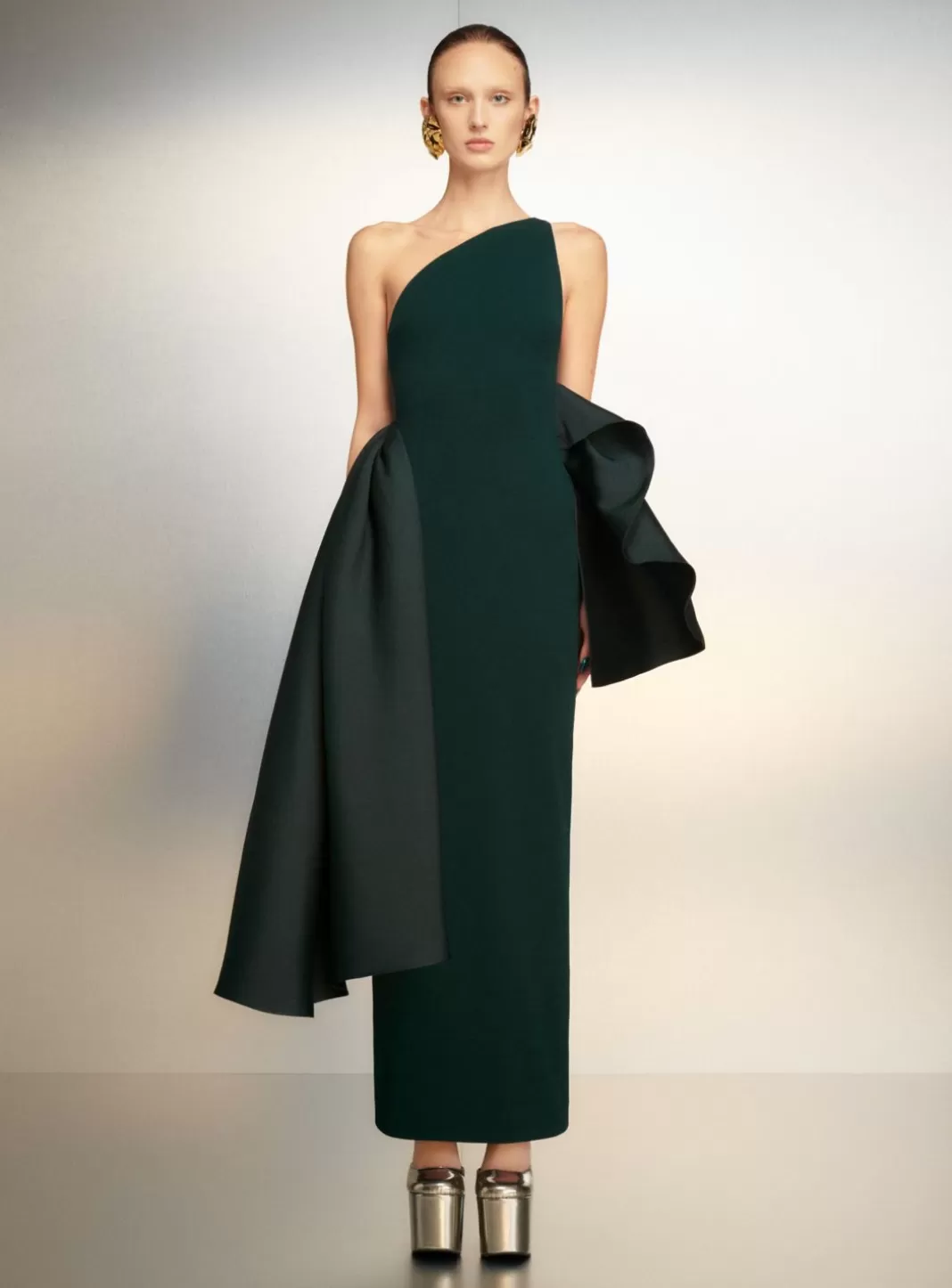 Solace London Dresses^The Calla Maxi Dress In Emerald Green