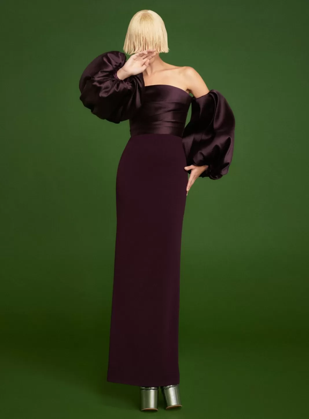 Solace London Dresses^The Carmen Maxi Dress In Plum