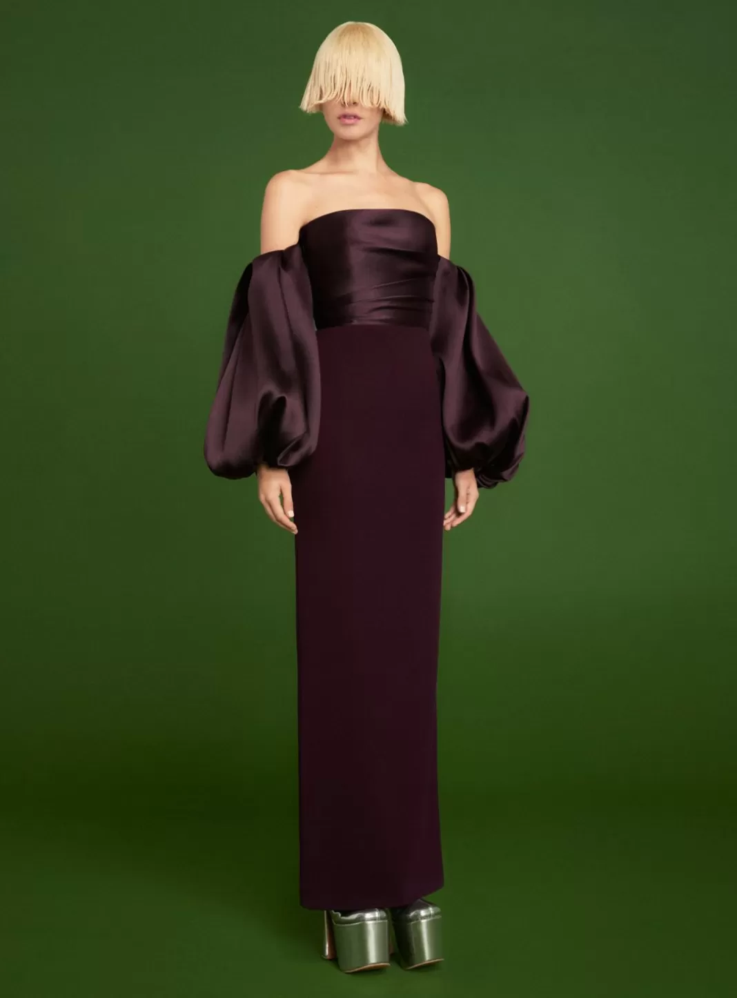 Solace London Dresses^The Carmen Maxi Dress In Plum