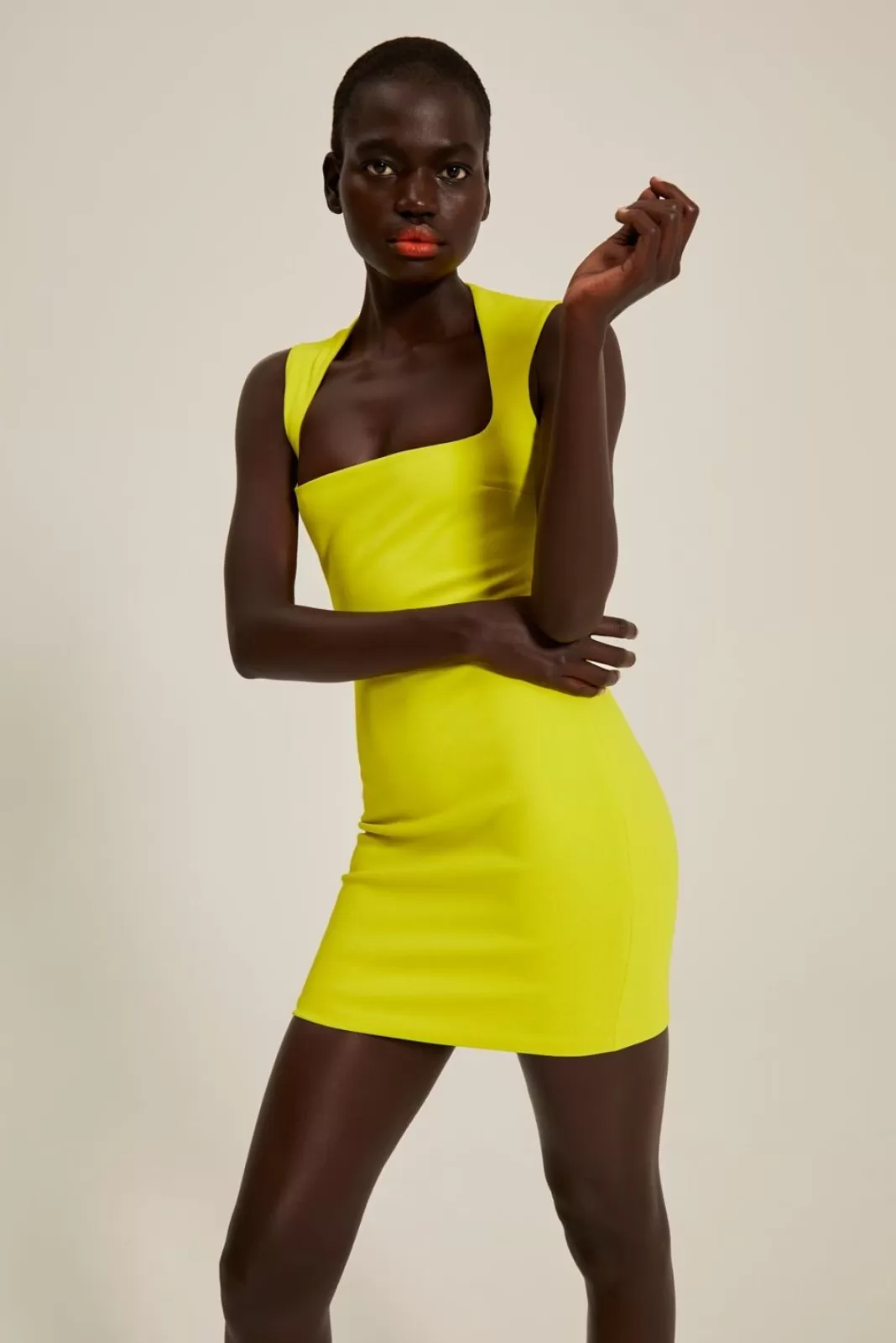 Solace London Dresses^The Cora Mini Dress In Sulphur