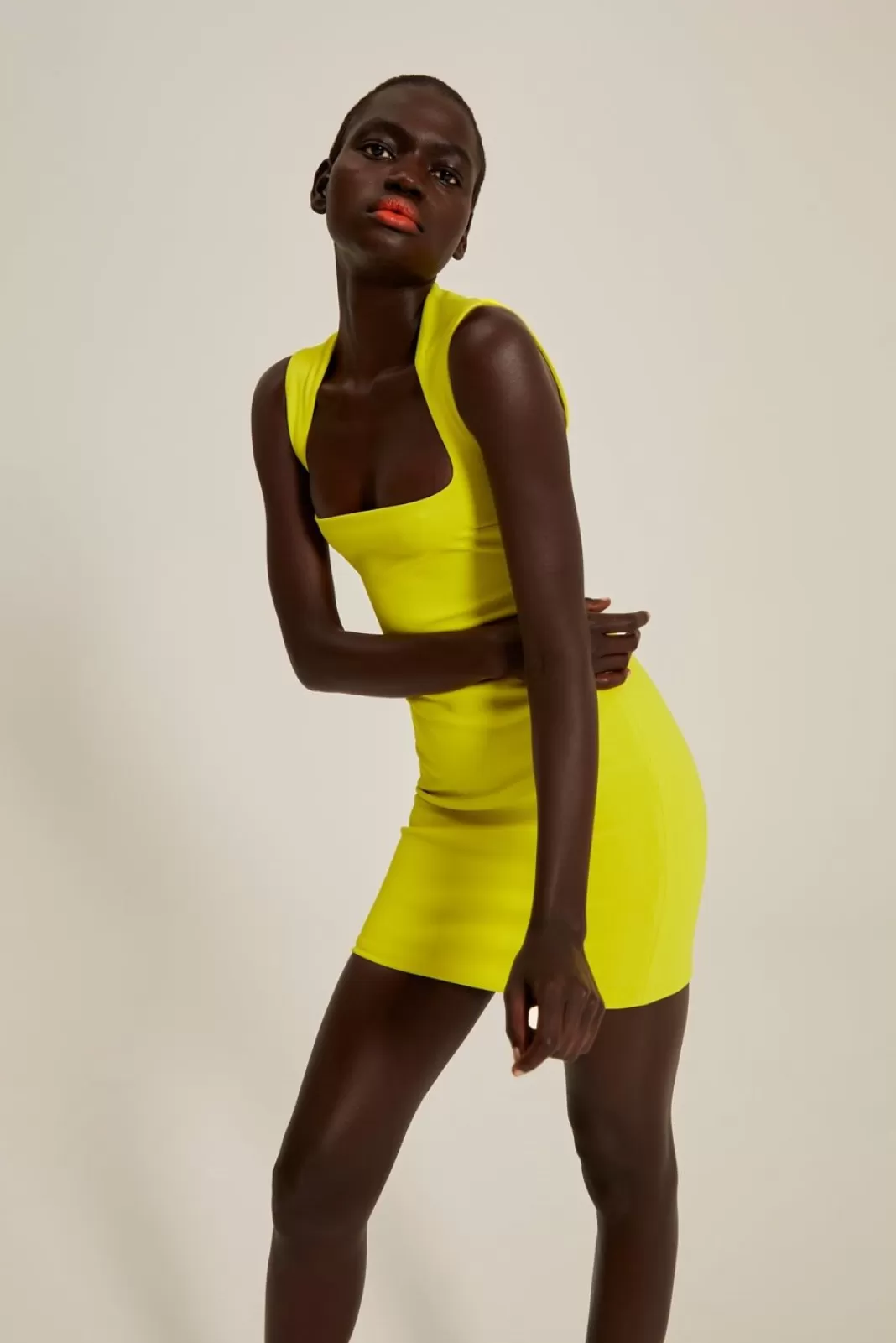 Solace London Dresses^The Cora Mini Dress In Sulphur