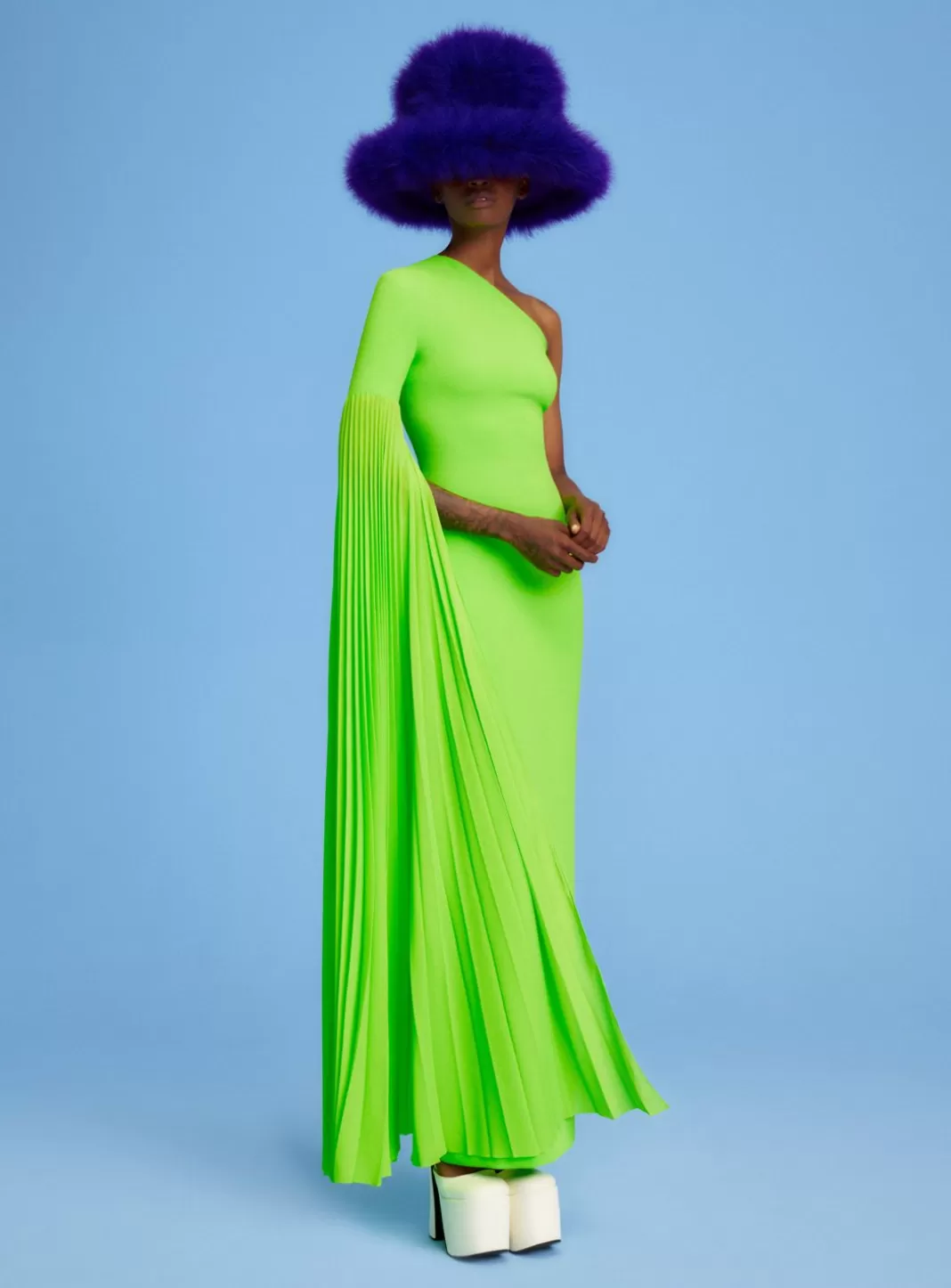 Solace London Dresses^The Delia Maxi Dress In Lime