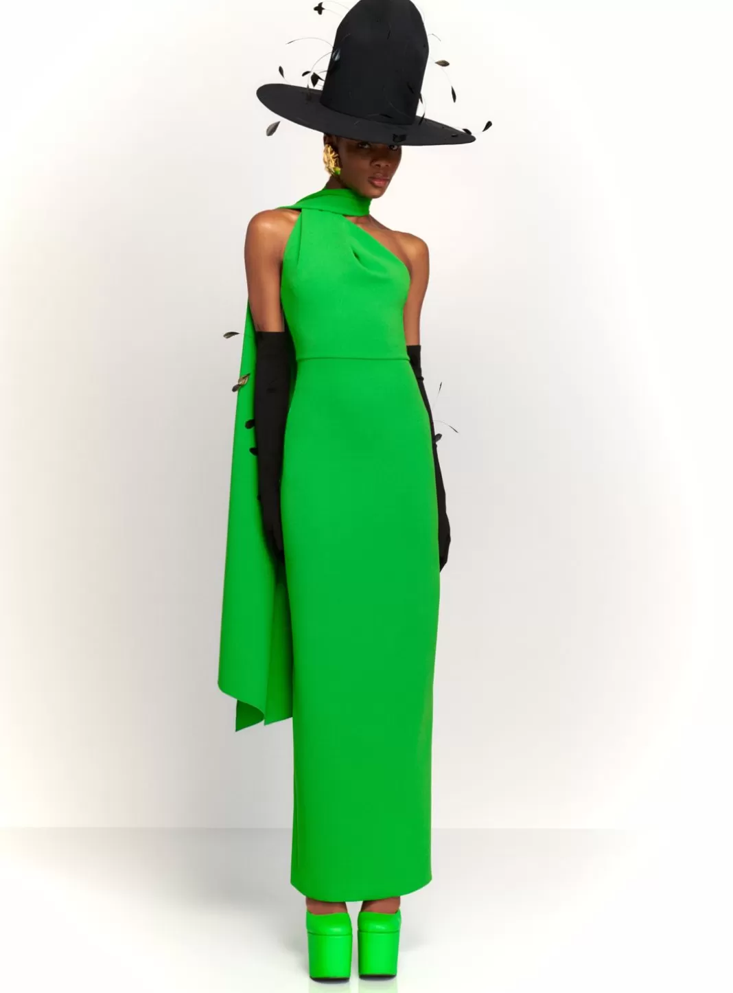 Solace London Dresses^The Demi Maxi Dress In Bright Green