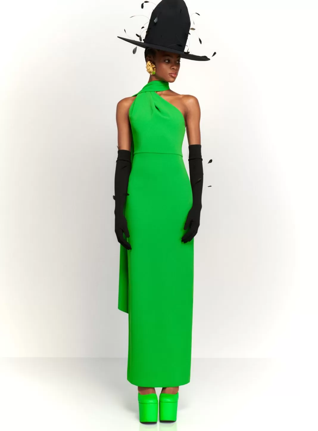 Solace London Dresses^The Demi Maxi Dress In Bright Green