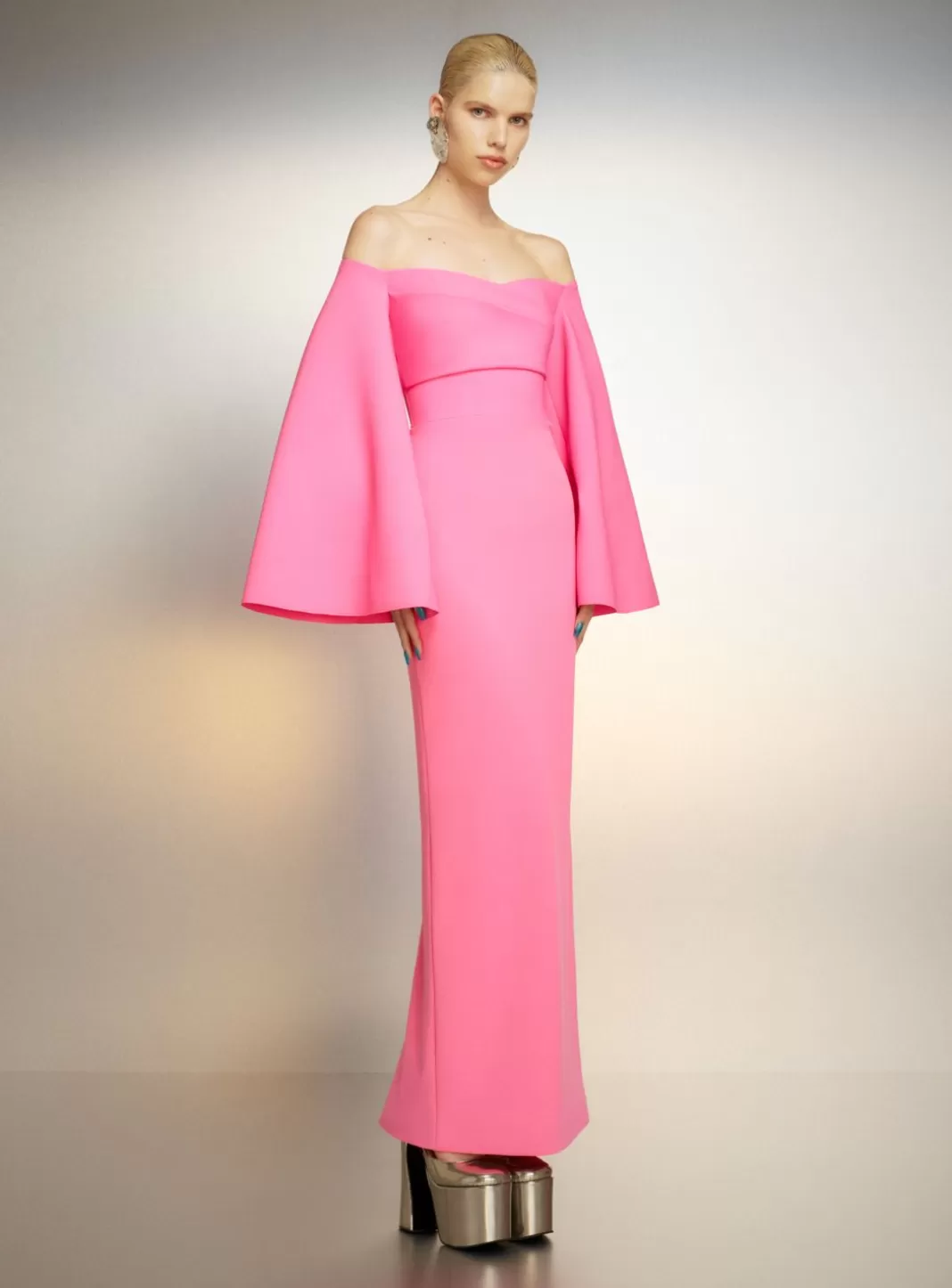 Solace London Dresses^The Eliana Maxi Dress In Pink