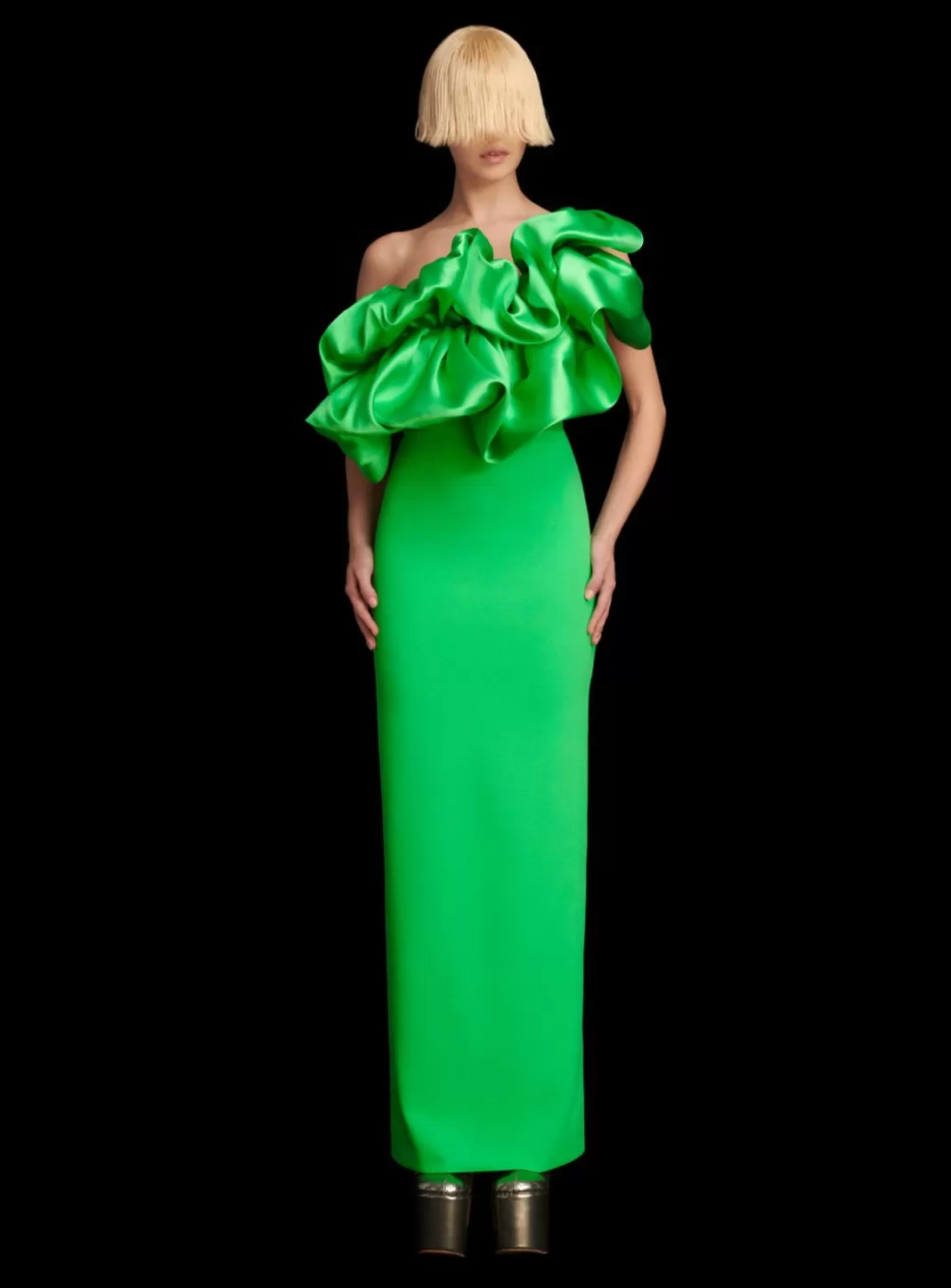 Solace London Dresses^The Ellis Maxi Dress In Bright Green