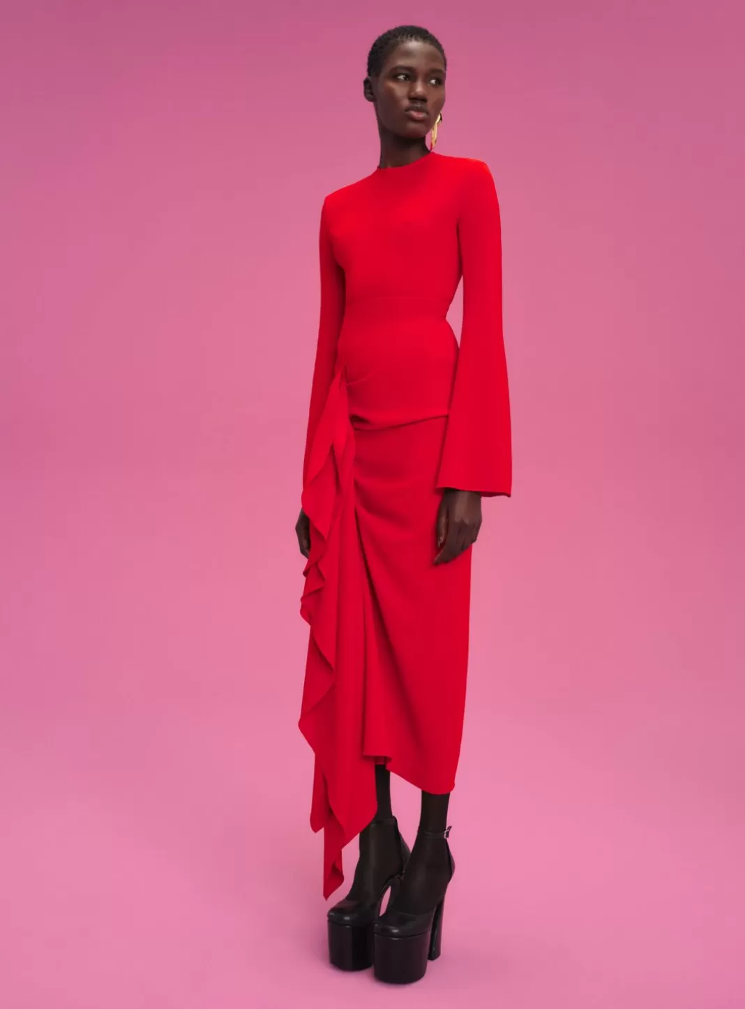 Solace London Modest^The Giana Skirt In Red