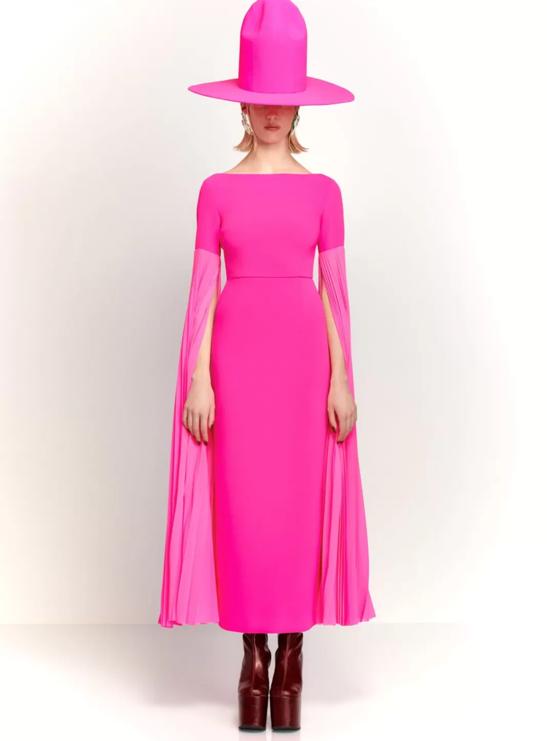 Solace London Dresses^The Grace Maxi Dress In Hot Pink