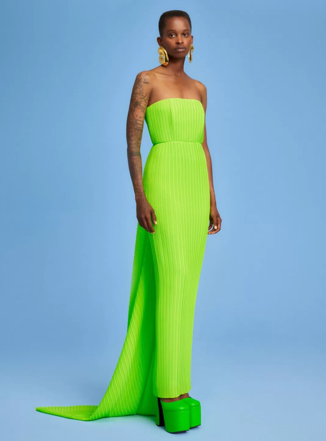 Solace London Dresses^The Harlee Maxi Dress In Lime