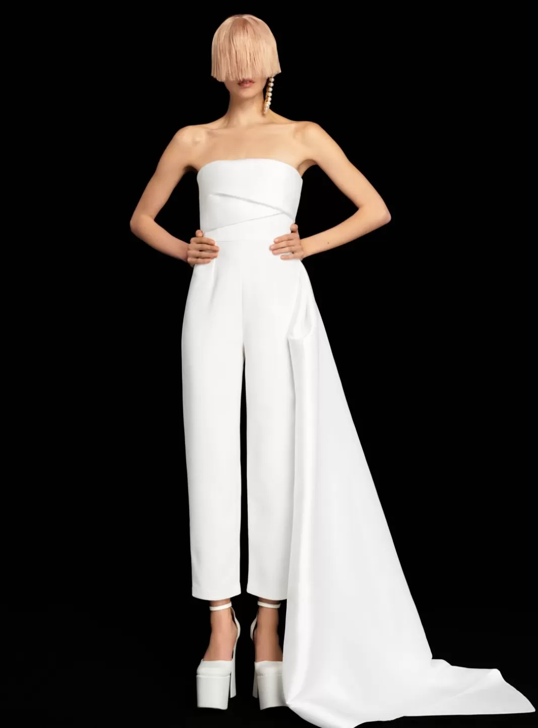 Solace London Bridal^The Harlow Jumpsuit In Cream