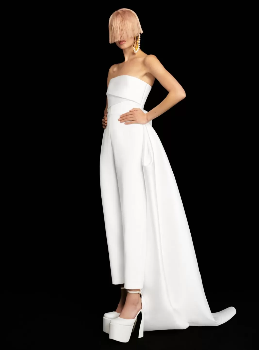 Solace London Bridal^The Harlow Jumpsuit In Cream