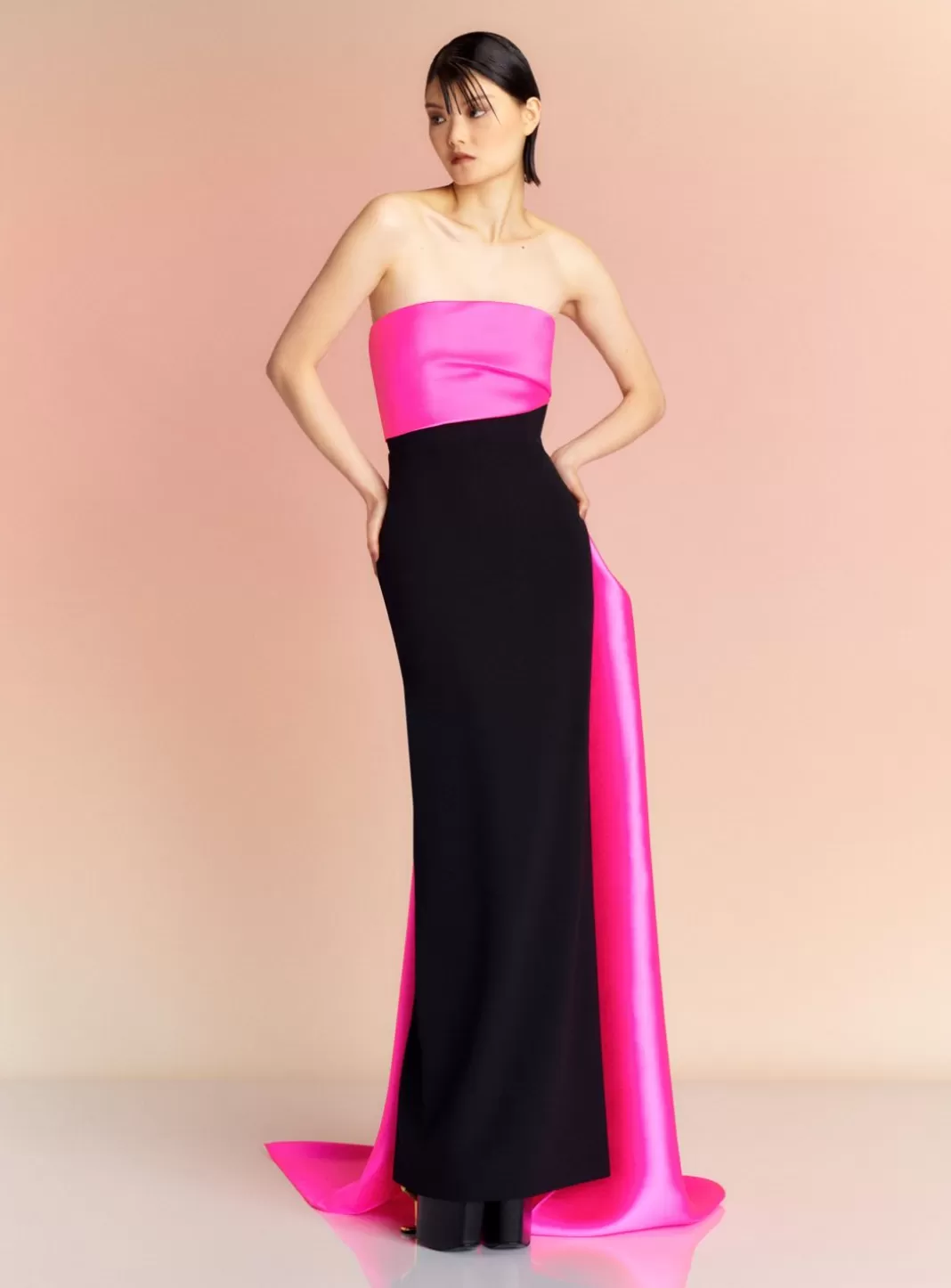 Solace London Dresses^The Kinsley Maxi Dress In Hot Pink & Black