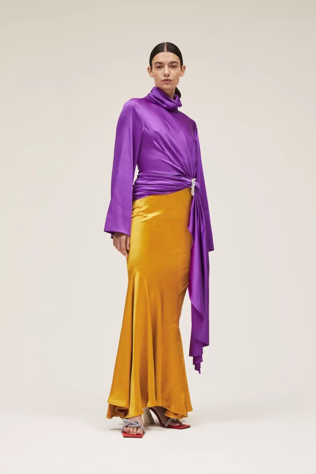 Solace London Modest^The Laramie Skirt In Gold