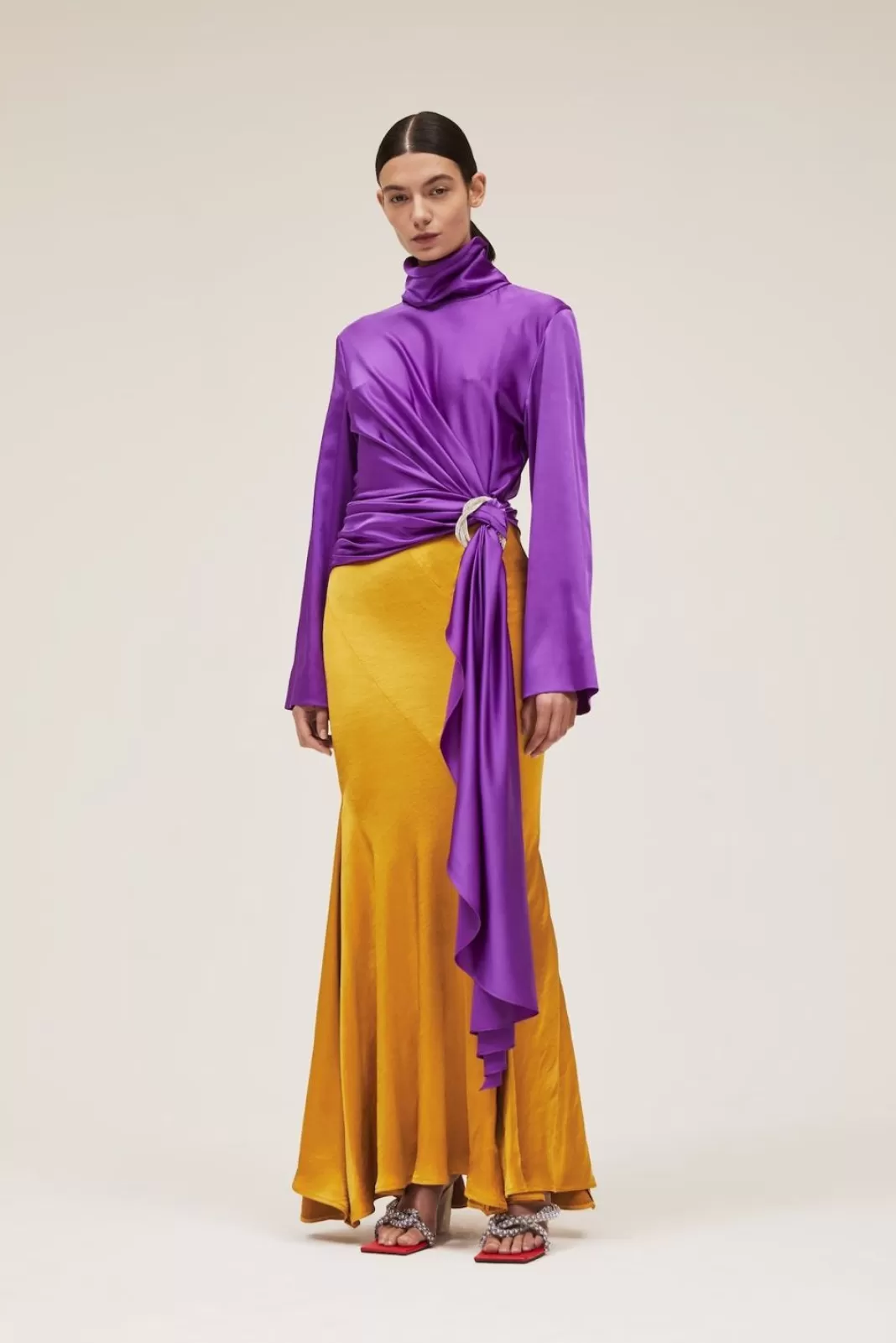 Solace London Modest^The Laramie Skirt In Gold