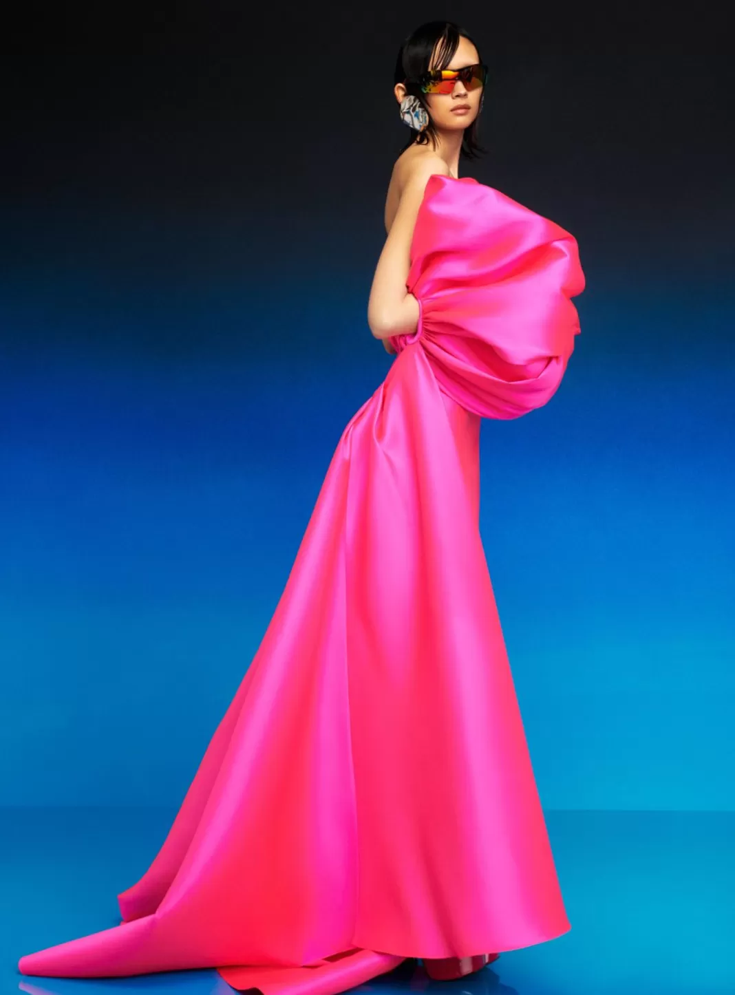 Solace London Dresses^The Lea Maxi Dress In Hot Pink