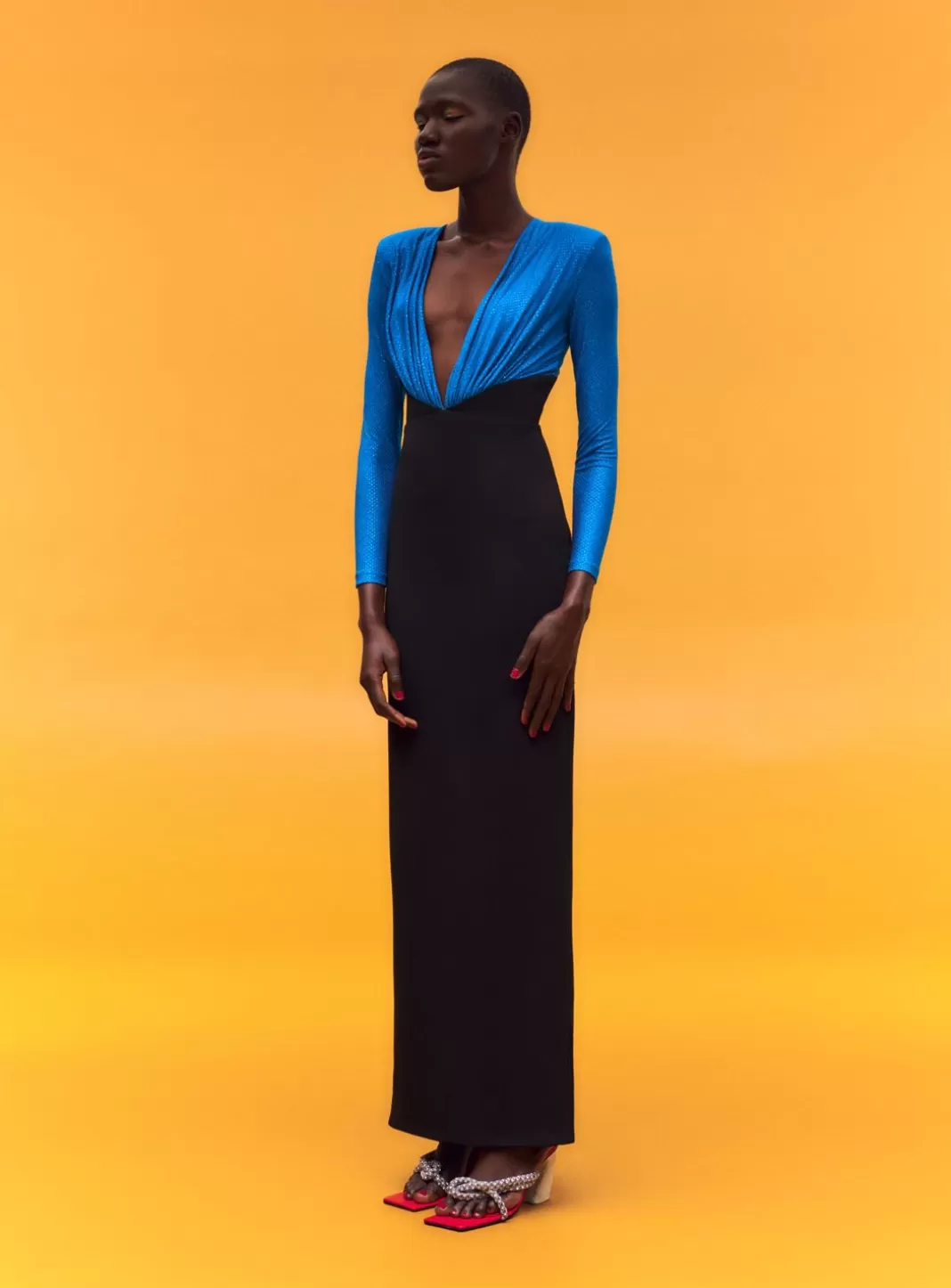 Solace London Dresses^The Lena Maxi Dress In Cerulean Blue