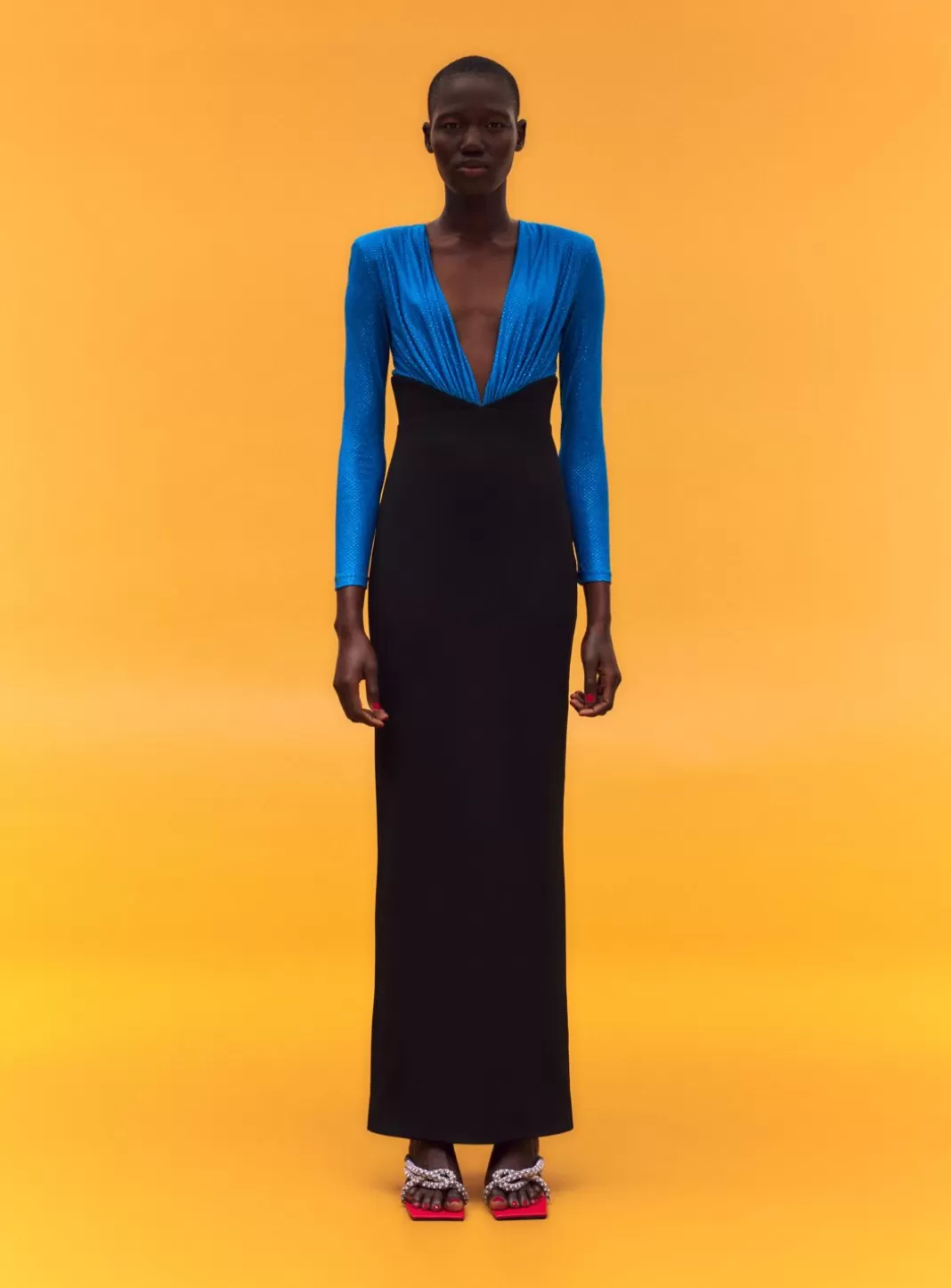 Solace London Dresses^The Lena Maxi Dress In Cerulean Blue