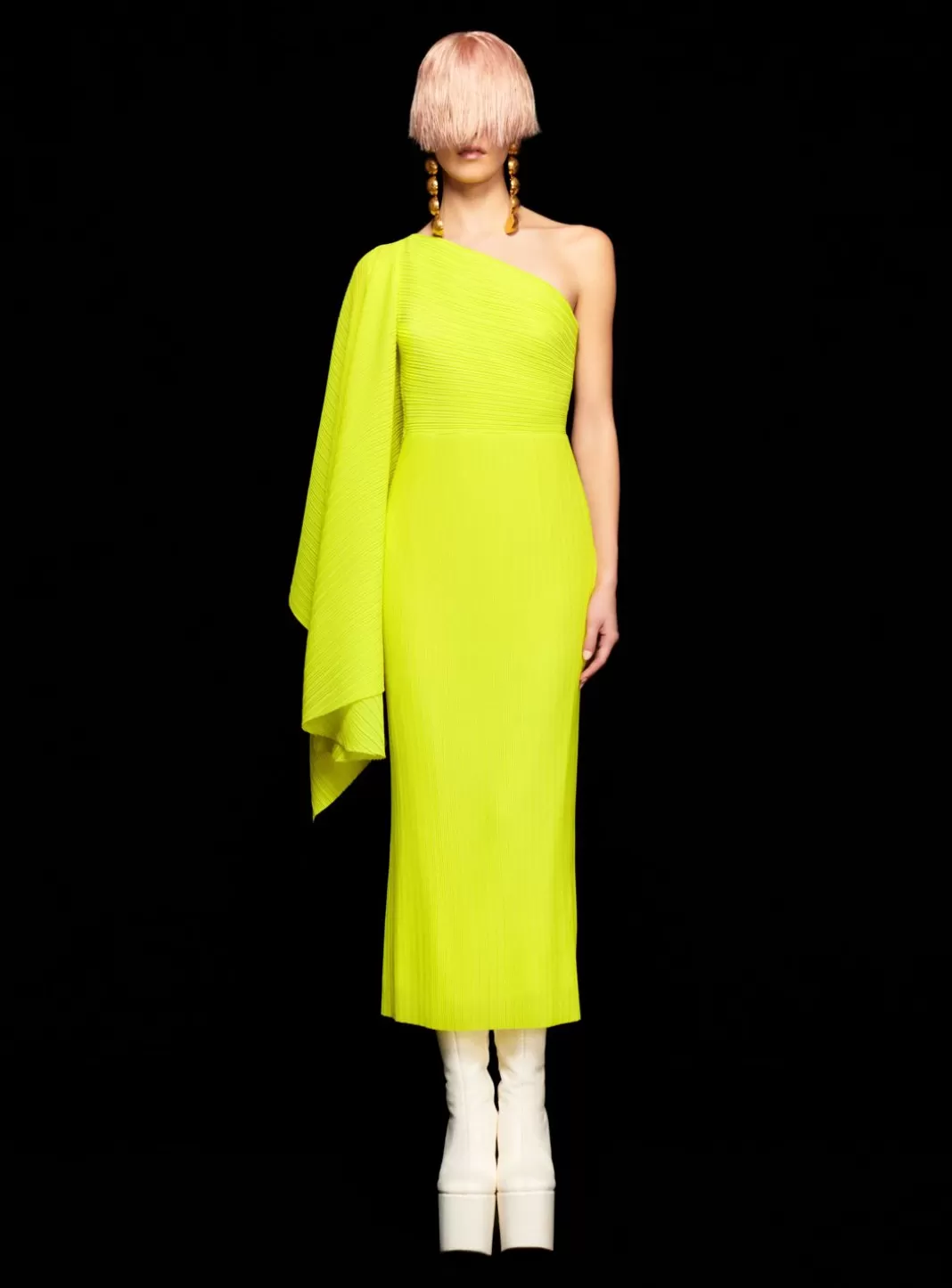 Solace London Dresses^The Lenna Midi Dress In Citrus