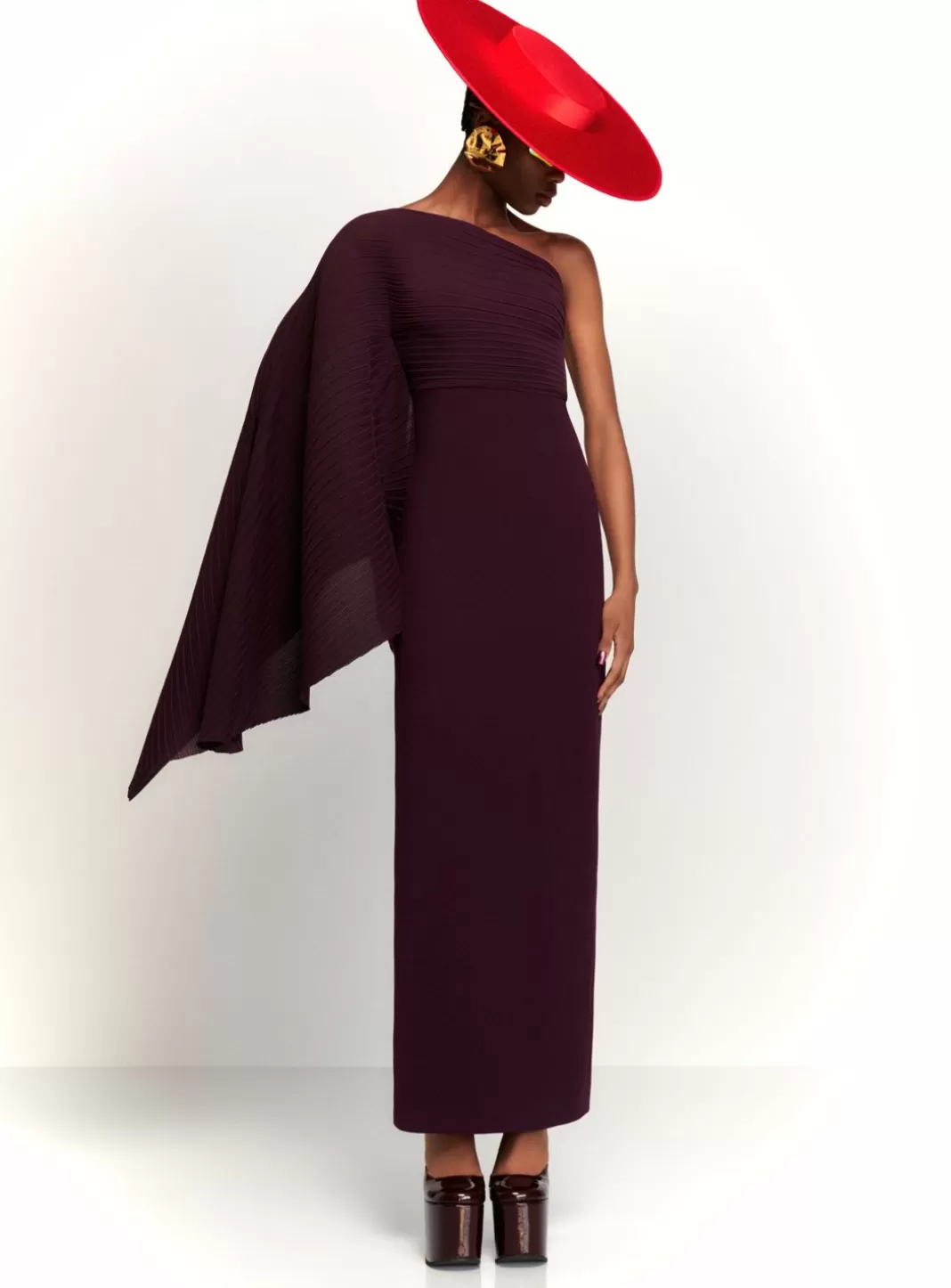 Solace London Dresses^The Lillia Maxi Dress In Plum