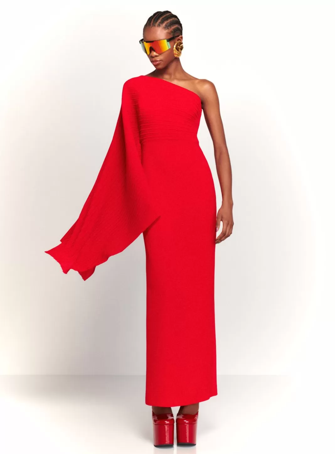 Solace London Dresses^The Lillia Maxi Dress In Red