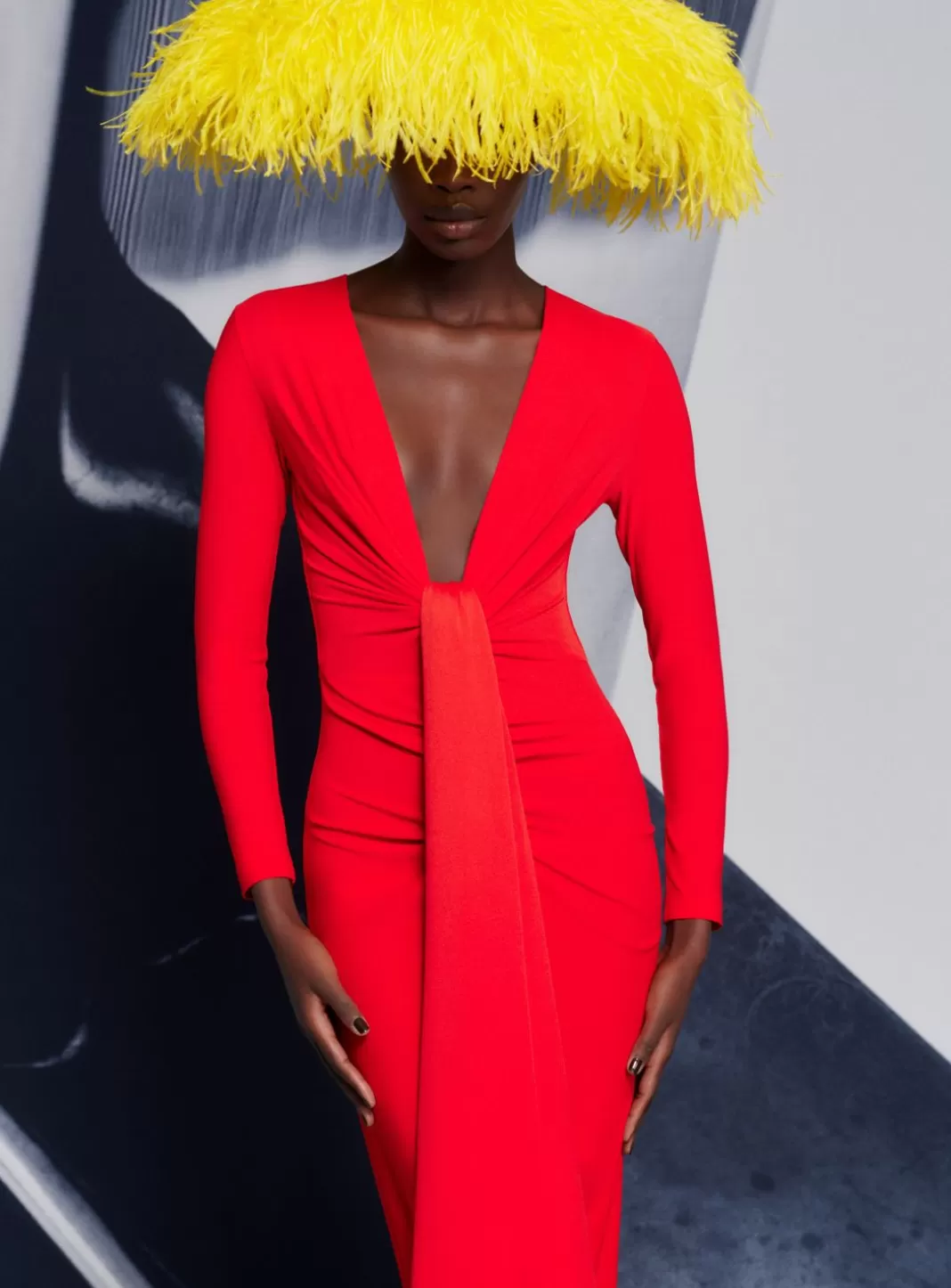 Solace London Dresses^The Lorena Midi Dress In Red