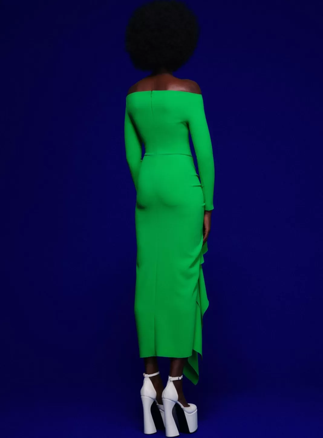 Solace London Dresses^The Lotus Midaxi Dress In Green