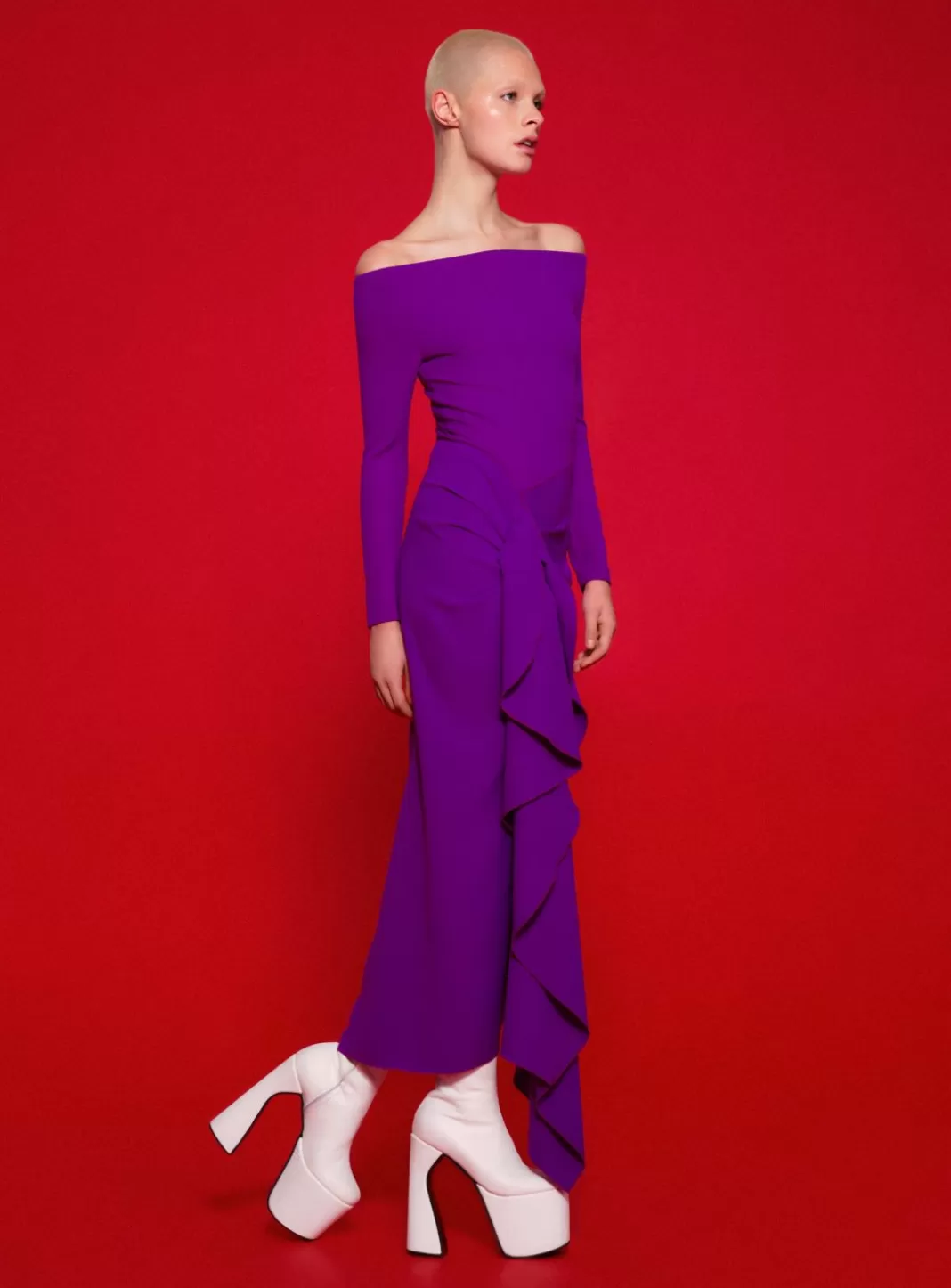 Solace London Dresses^The Lotus Midaxi Dress In Purple