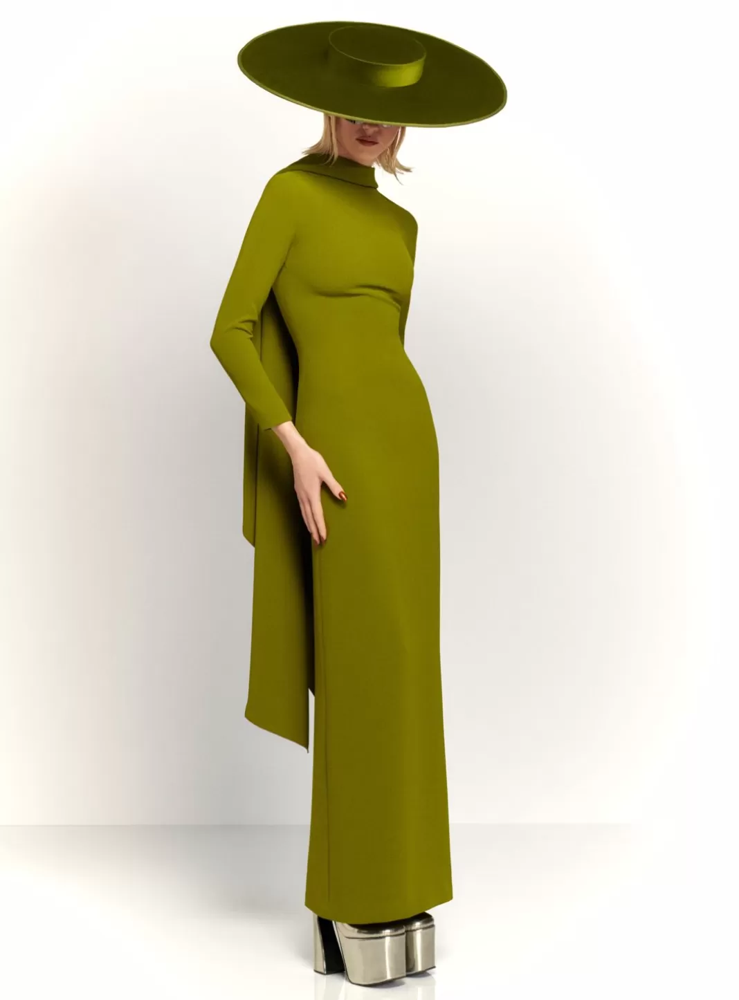 Solace London Dresses^The Luisa Maxi Dress In Sweet Pea Green