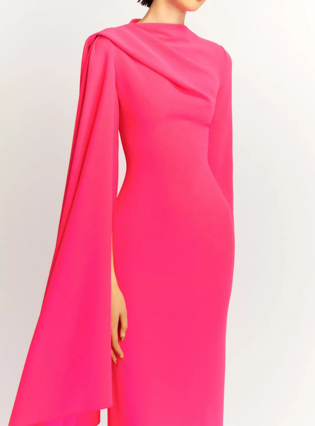 Solace London Modest^The Lydia Maxi Dress In Ultra Pink