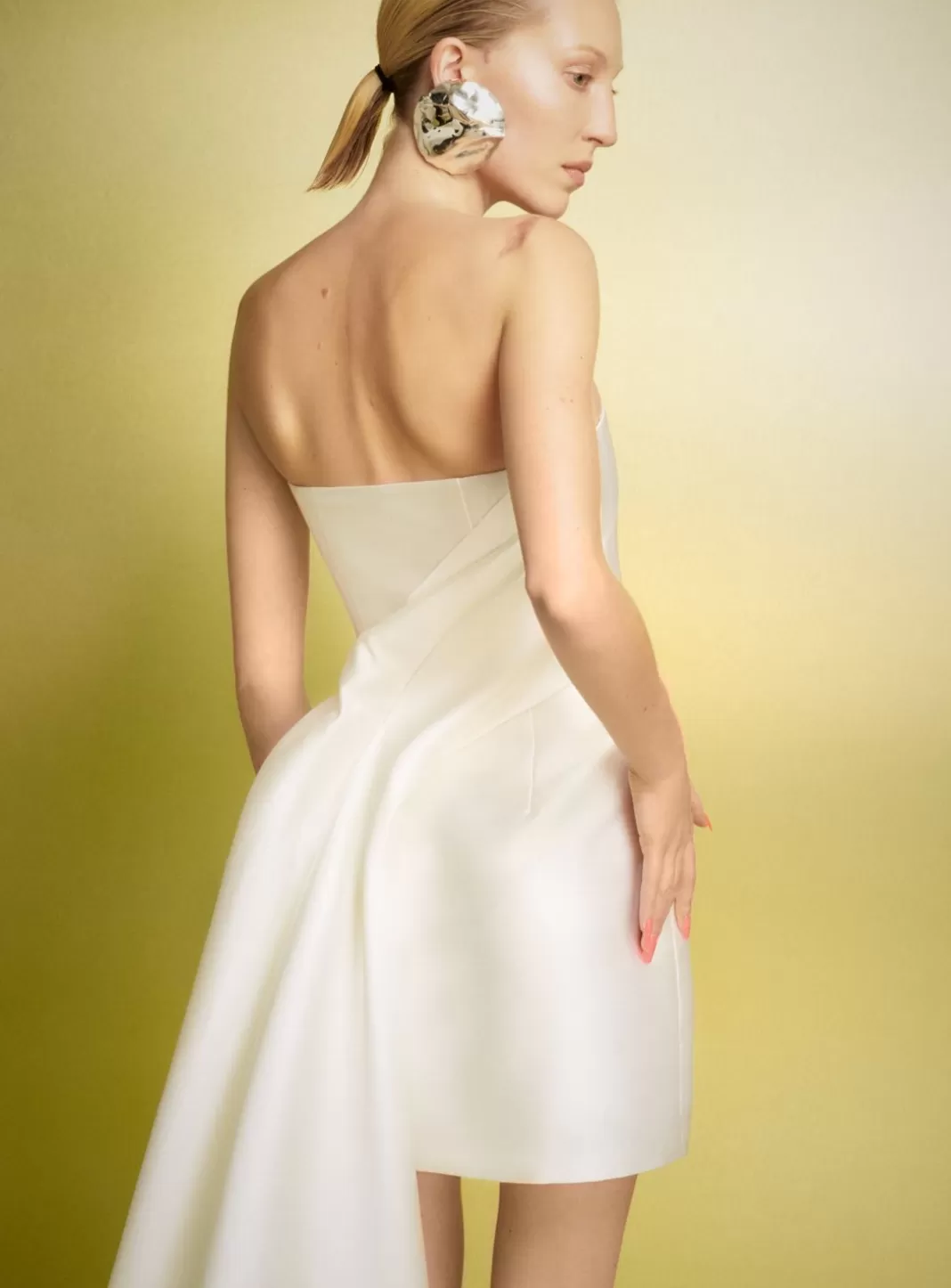 Solace London Bridal^The Meyer Mini Dress In Cream