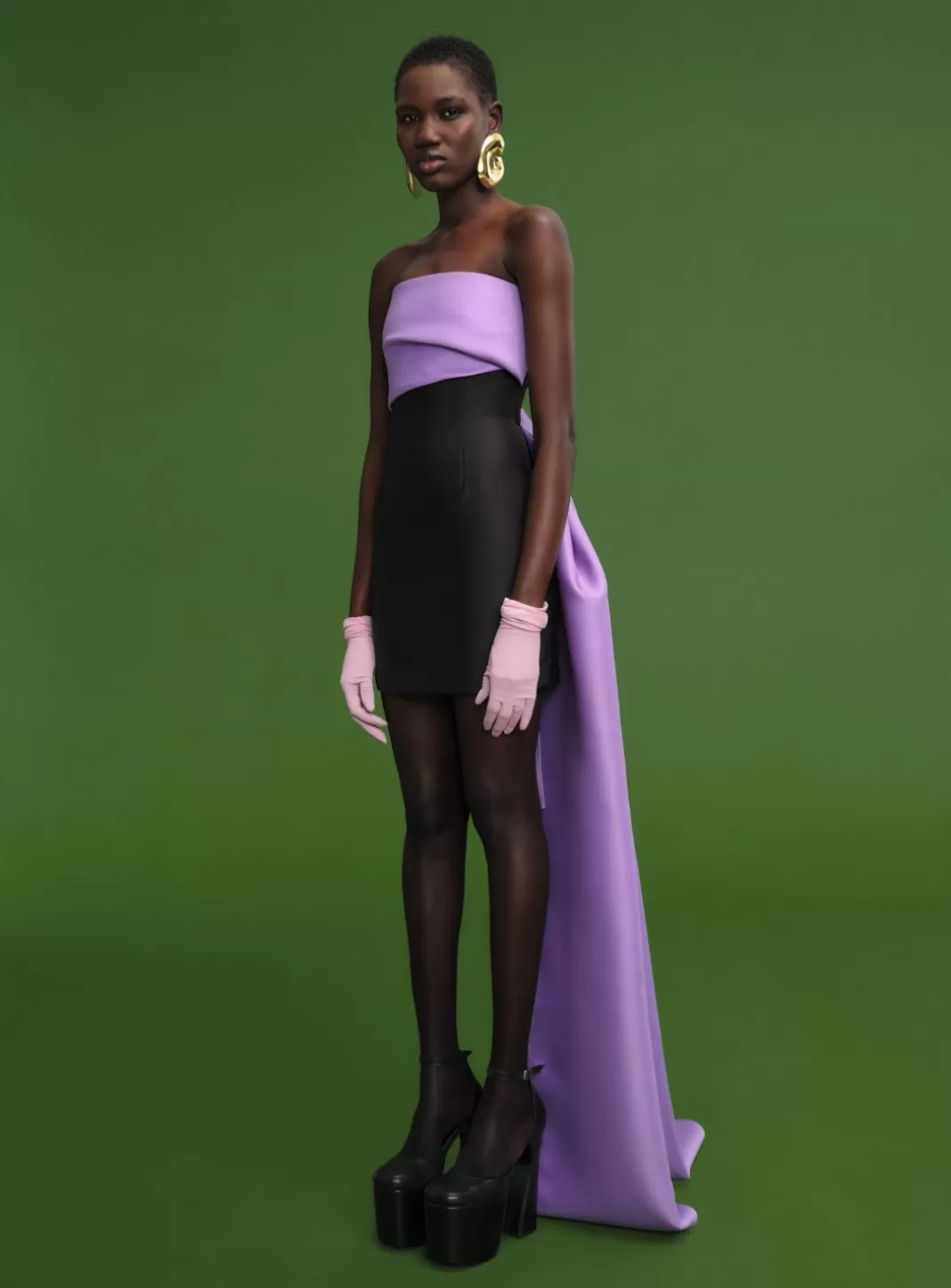 Solace London Dresses^The Meyer Mini Dress In Lilac & Black