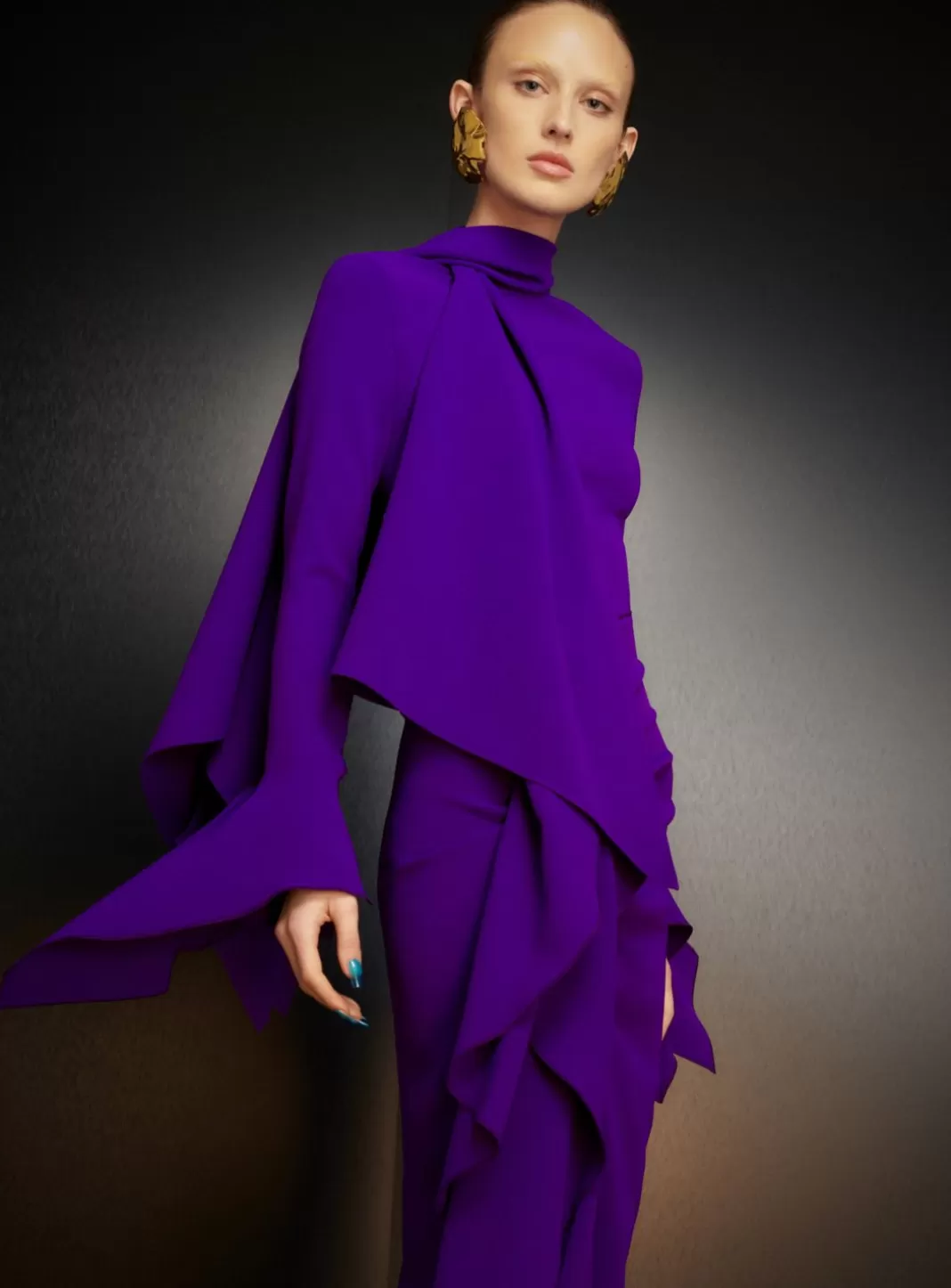 Solace London Modest^The Nella Maxi Dress In Amethyst