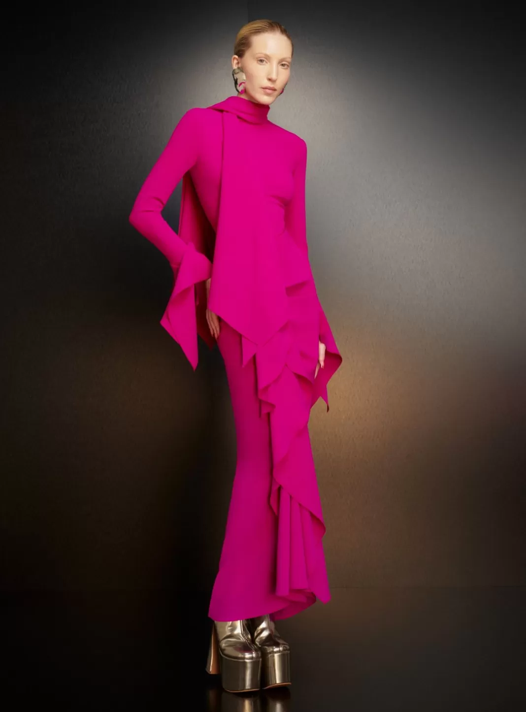 Solace London Dresses^The Nella Maxi Dress In Fuchsia