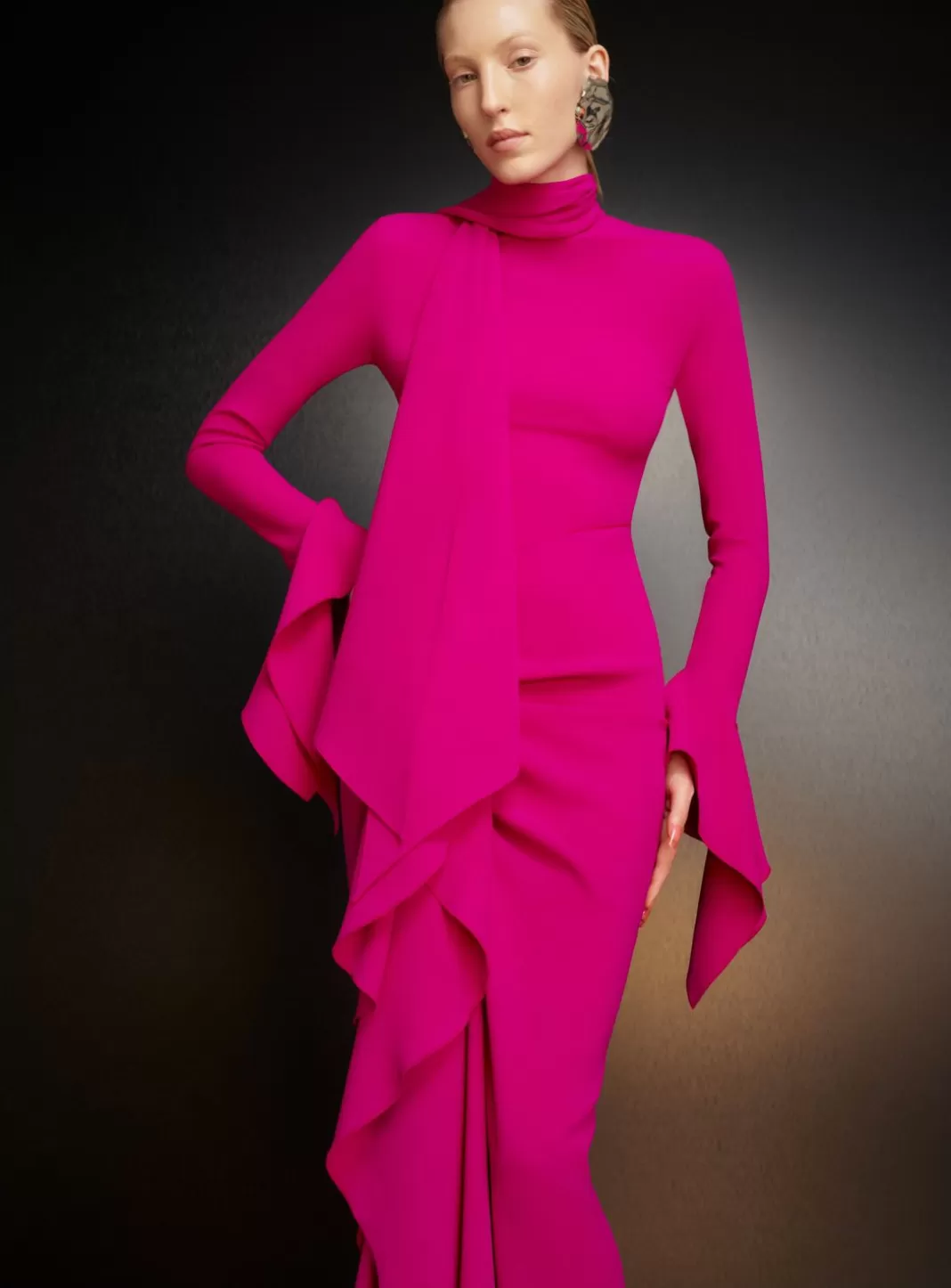 Solace London Dresses^The Nella Maxi Dress In Fuchsia