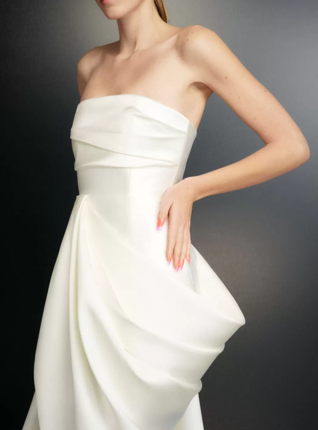 Solace London Bridal^The Raya Midi Dress In Cream