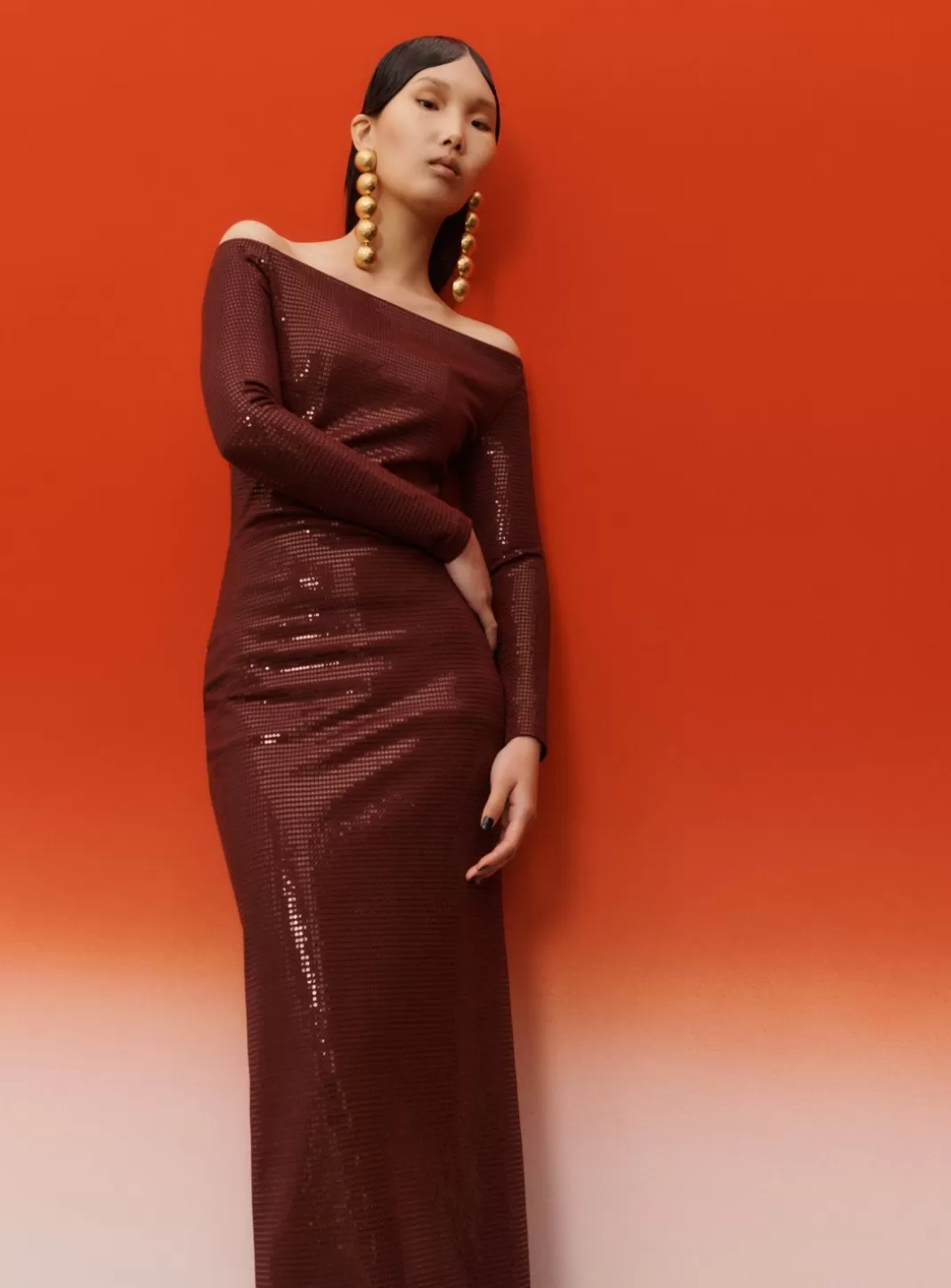 Solace London Dresses^The Ruby Maxi Dress In Aubergine