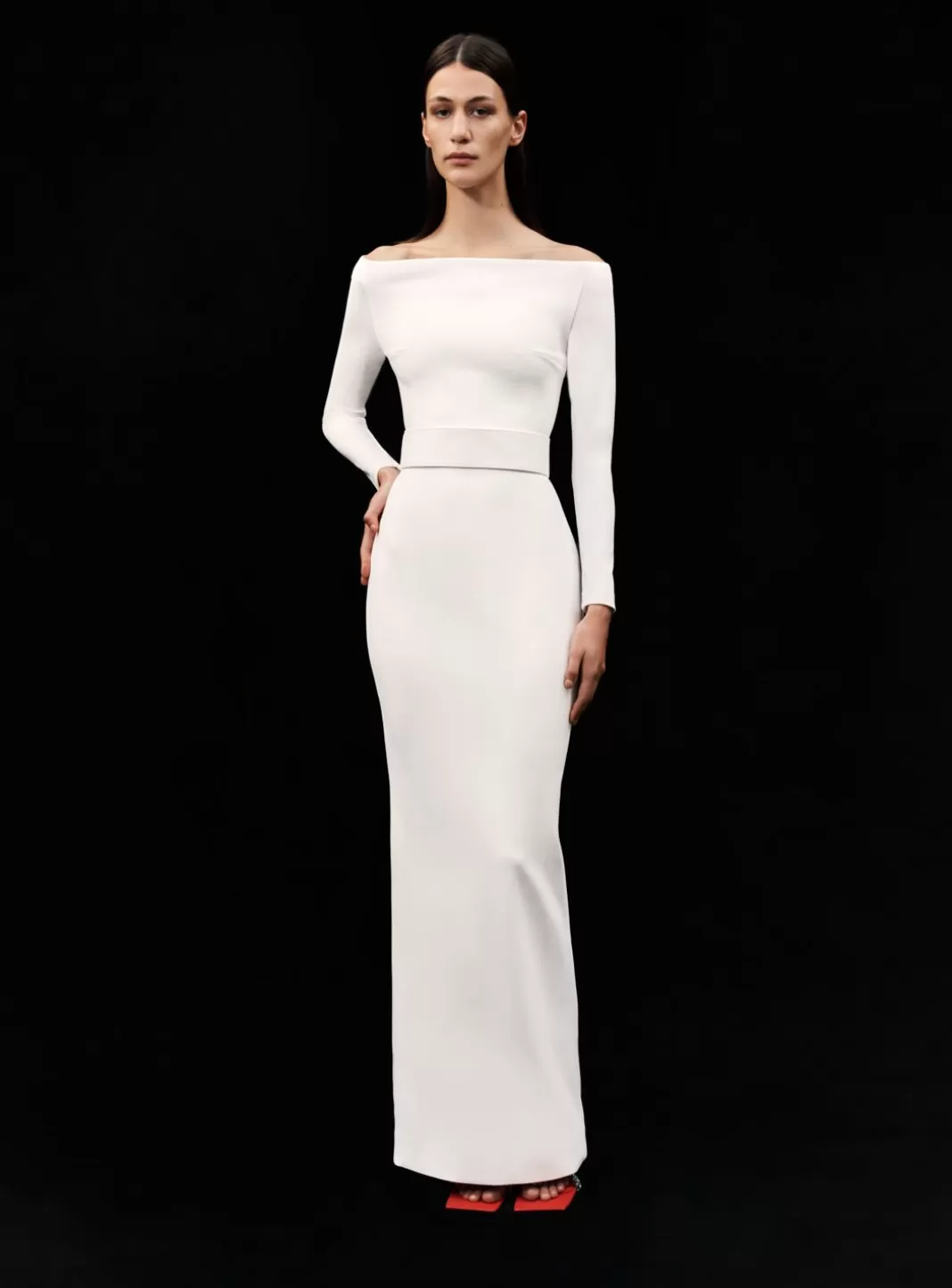 Solace London Bridal^The Sabina Maxi Dress In Cream