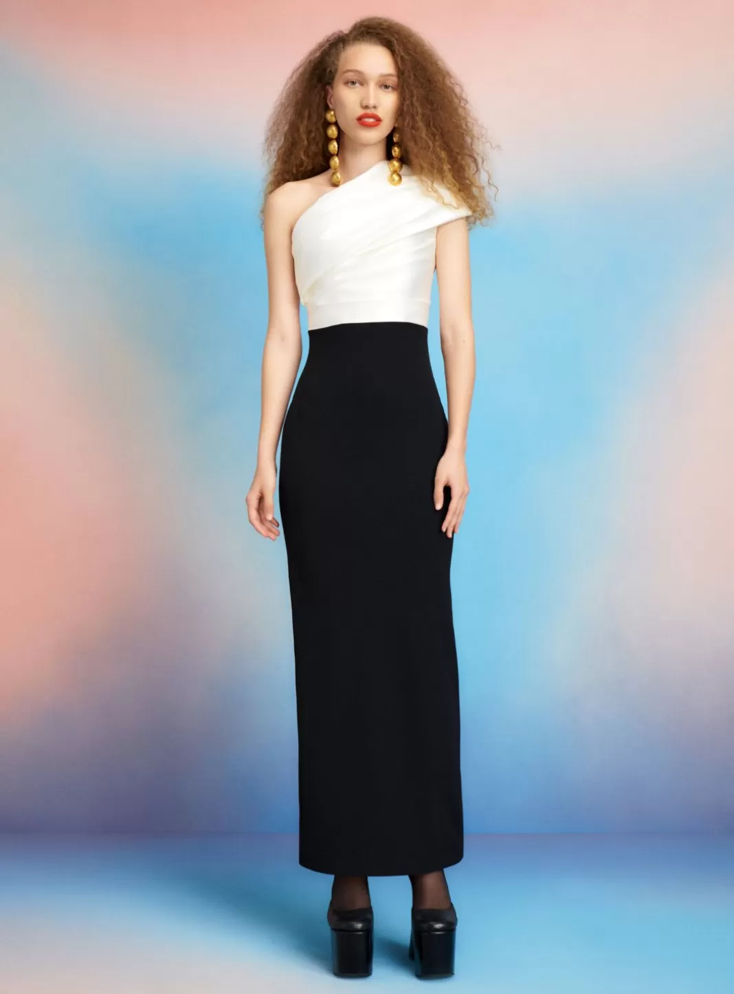 Solace London Dresses^The Selia Maxi Dress In Cream & Black