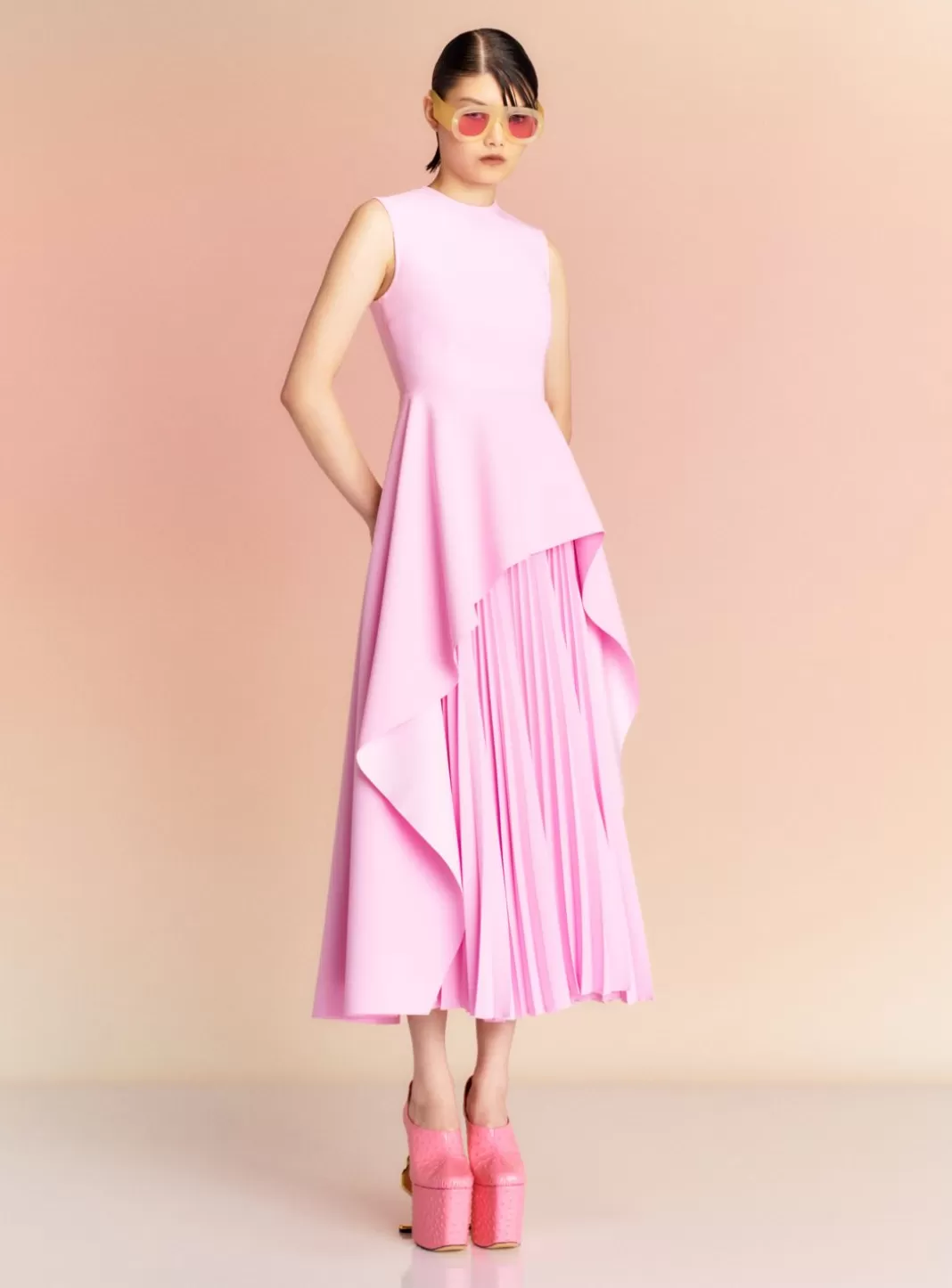 Solace London Dresses^The Severny Midi Dress In Blush