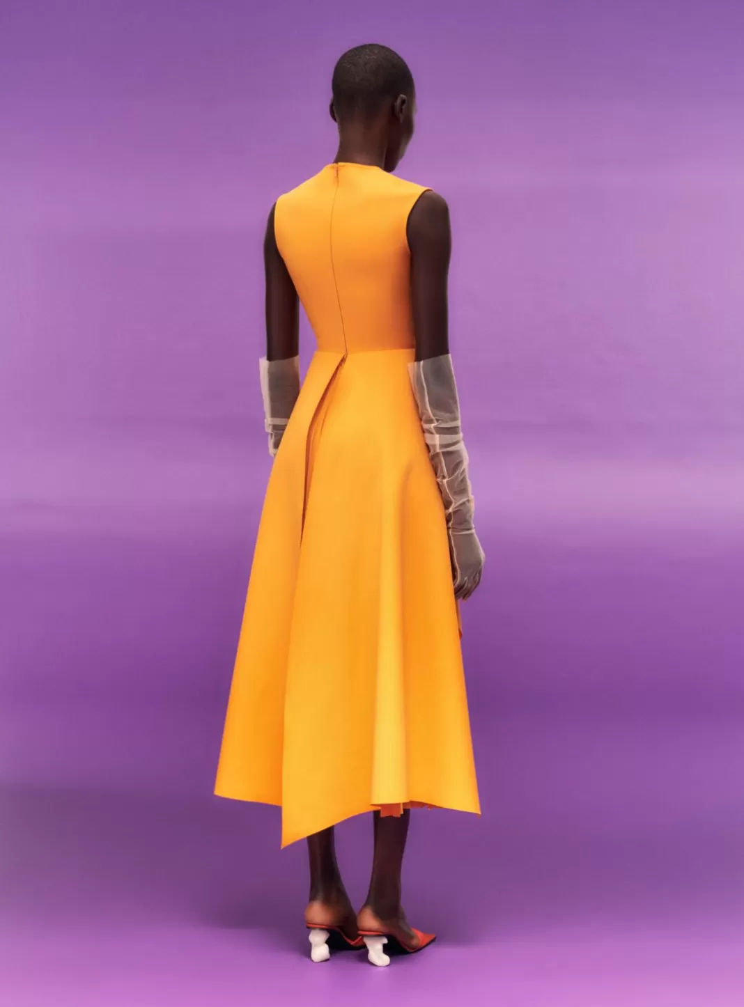 Solace London Dresses^The Severny Midi Dress In Bright Orange